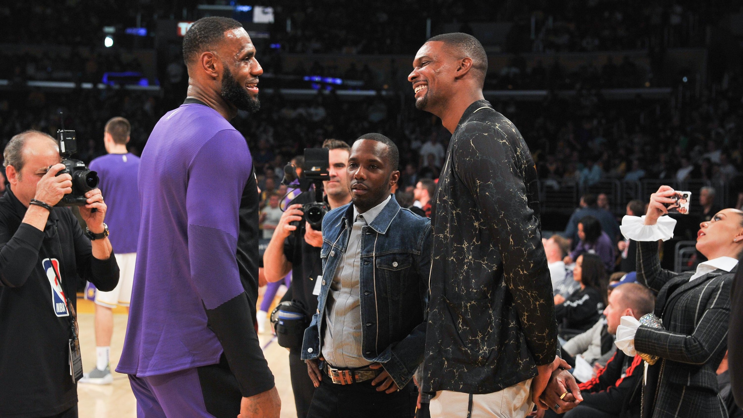 Celebrities At The Los Angeles Lakers Game