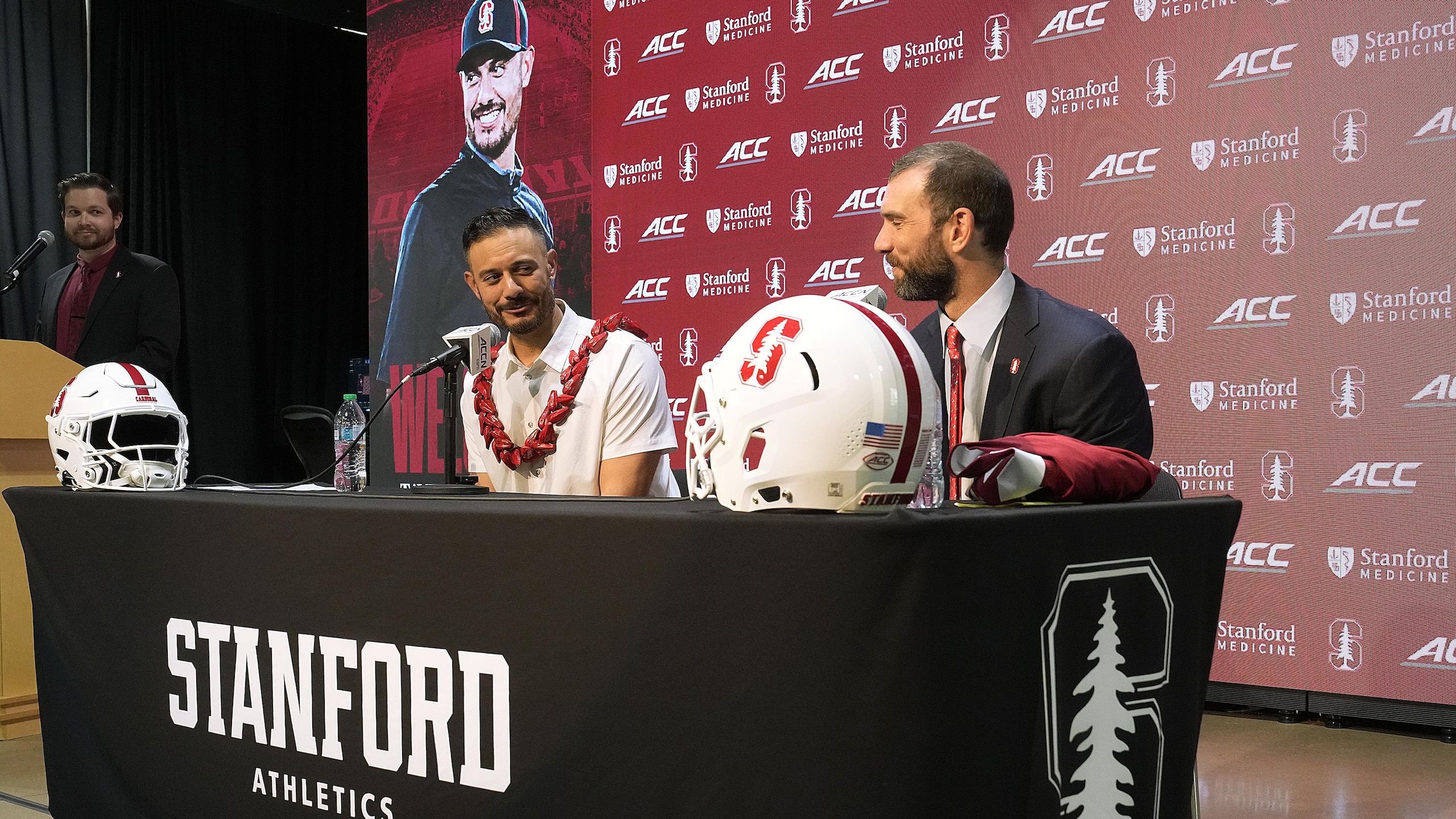 Stanford Football Hosts Press Conference Introducing New Head Coach Tavita Pritchard Stanford Football Hosts Press Conference Introducing New Head Coach Tavita Pritchard
