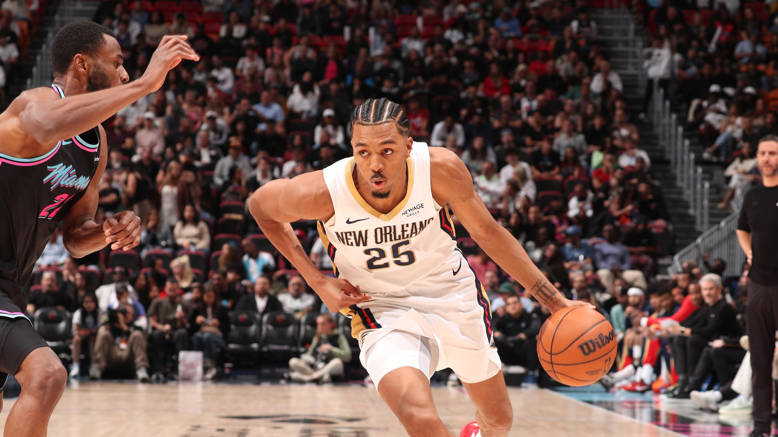New Orleans Pelicans v Miami Heat New Orleans Pelicans v Miami Heat