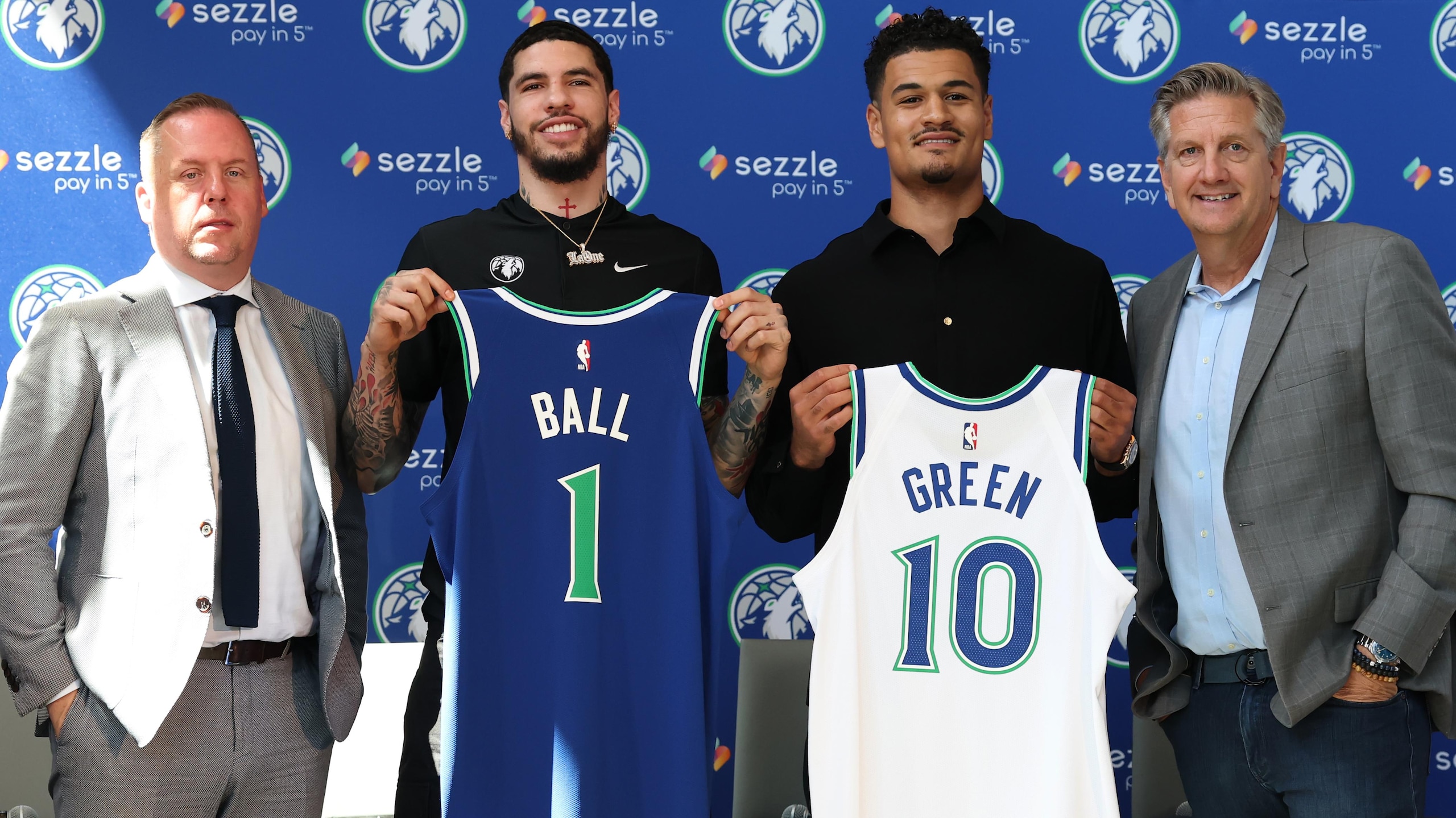 Minnesota Timberwolves LaMelo Ball and Josh Green Introduction Press Conference