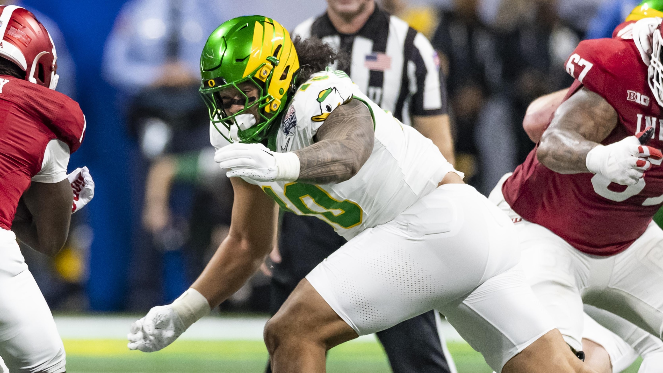 College Football Playoff Semifinal - Chick-fil-A Peach Bowl: Oregon v Indiana College Football Playoff Semifinal - Chick-fil-A Peach Bowl: Oregon v Indiana