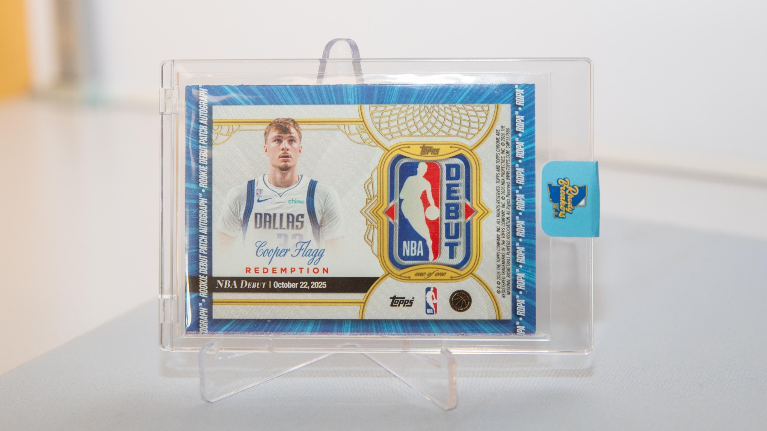 NBA: AUG 11 Topps Cooper Flagg 1-of-1 Rookie Debut Patch Autograph Card