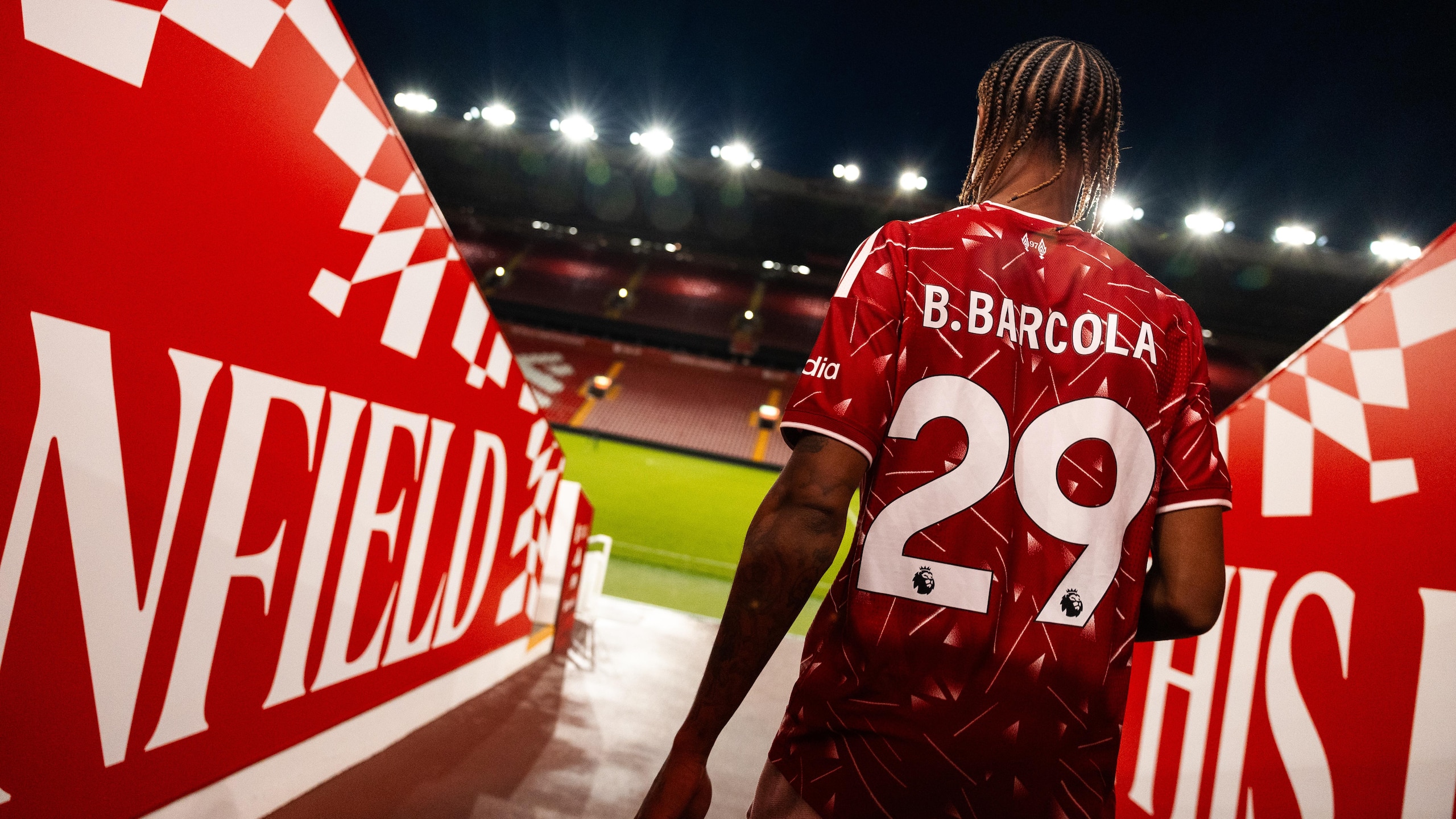 Liverpool Unveil New Signing Bradley Barcola