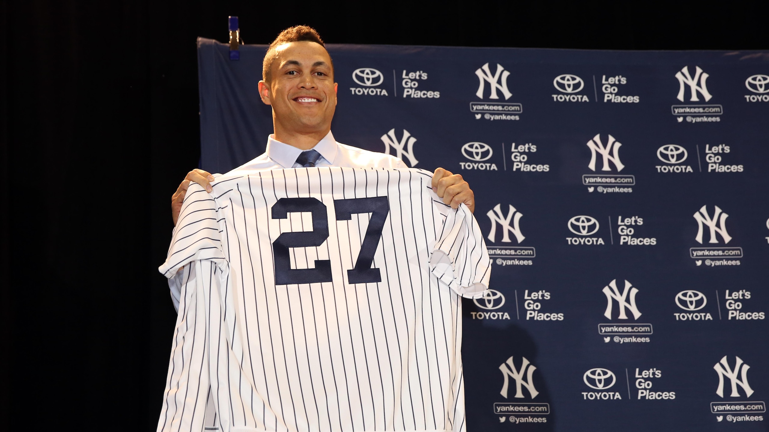 Giancarlo Stanton Introduced as New York Yankee