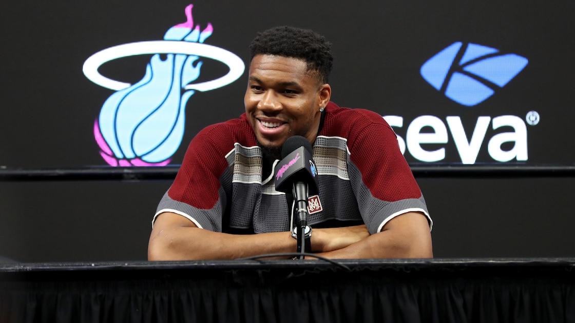 Giannis Antetokounmpo debuts for Miami Heat in preseason win over Raptors