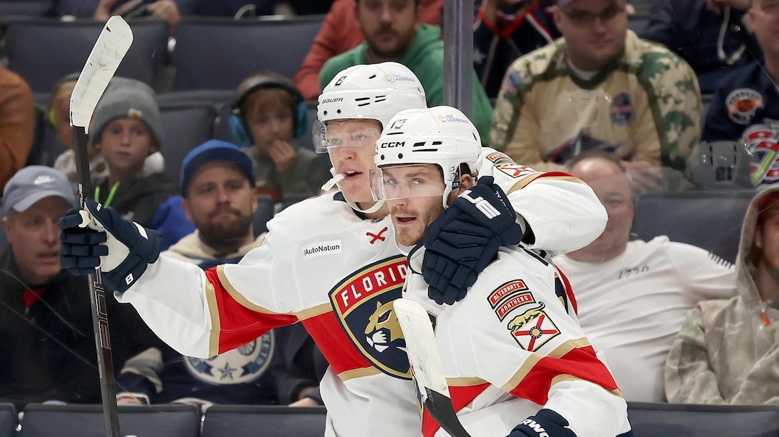 Brady Tkachuk nets natural hat trick as Panthers beat Blue Jackets 7-3