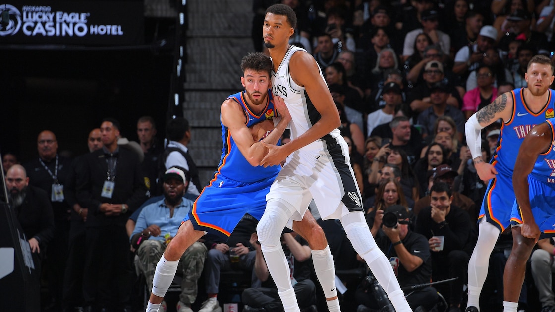 Spurs and Thunder scuffle
