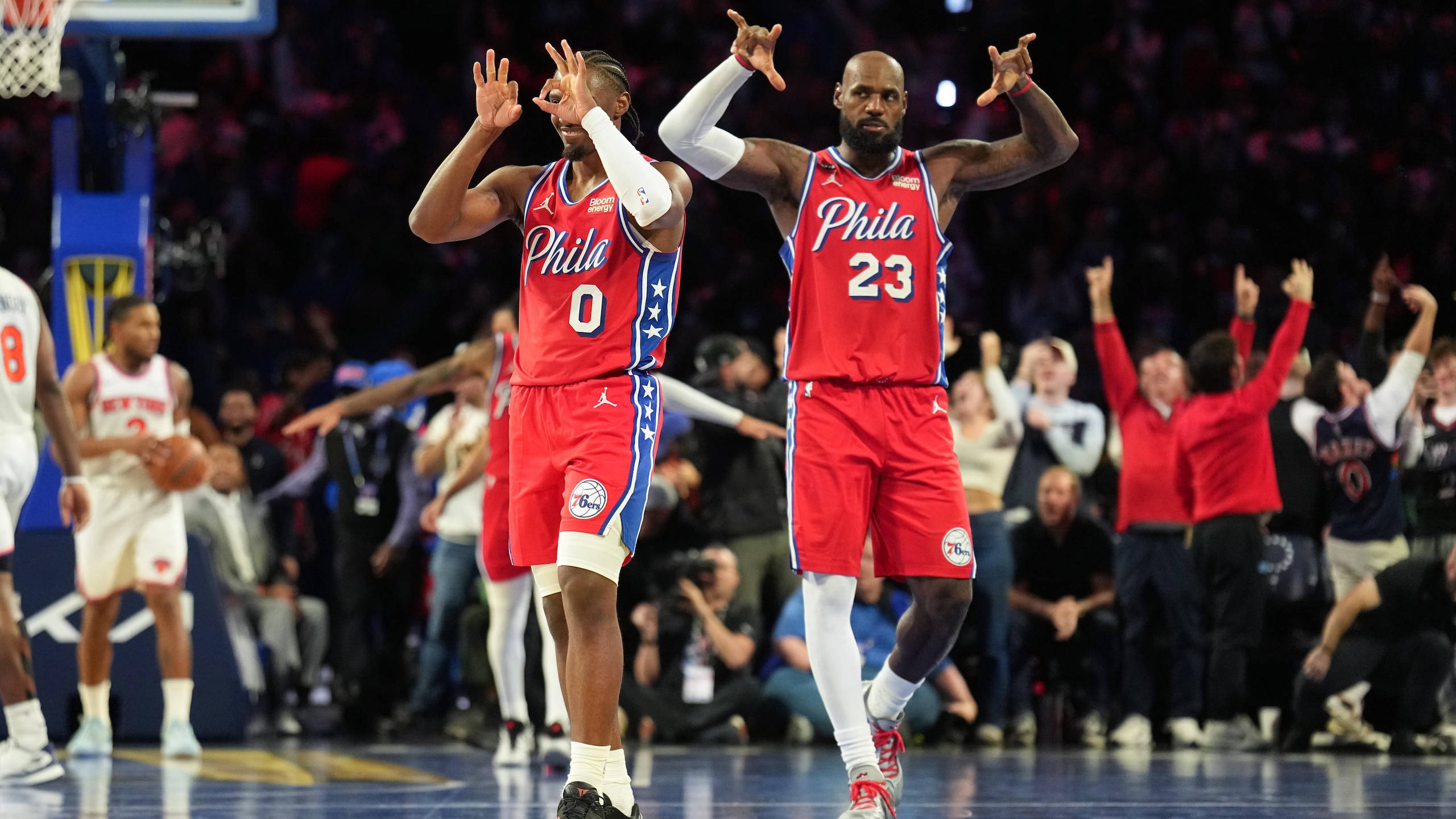 New York Knicks v Philadelphia 76ers - Emirates NBA Cup New York Knicks v Philadelphia 76ers - Emirates NBA Cup