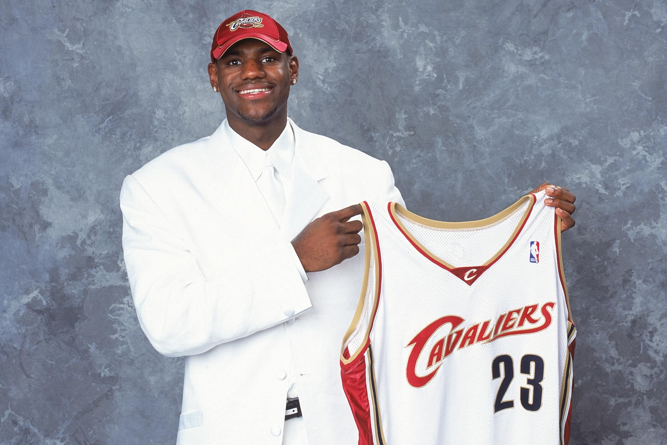 LeBron James poses