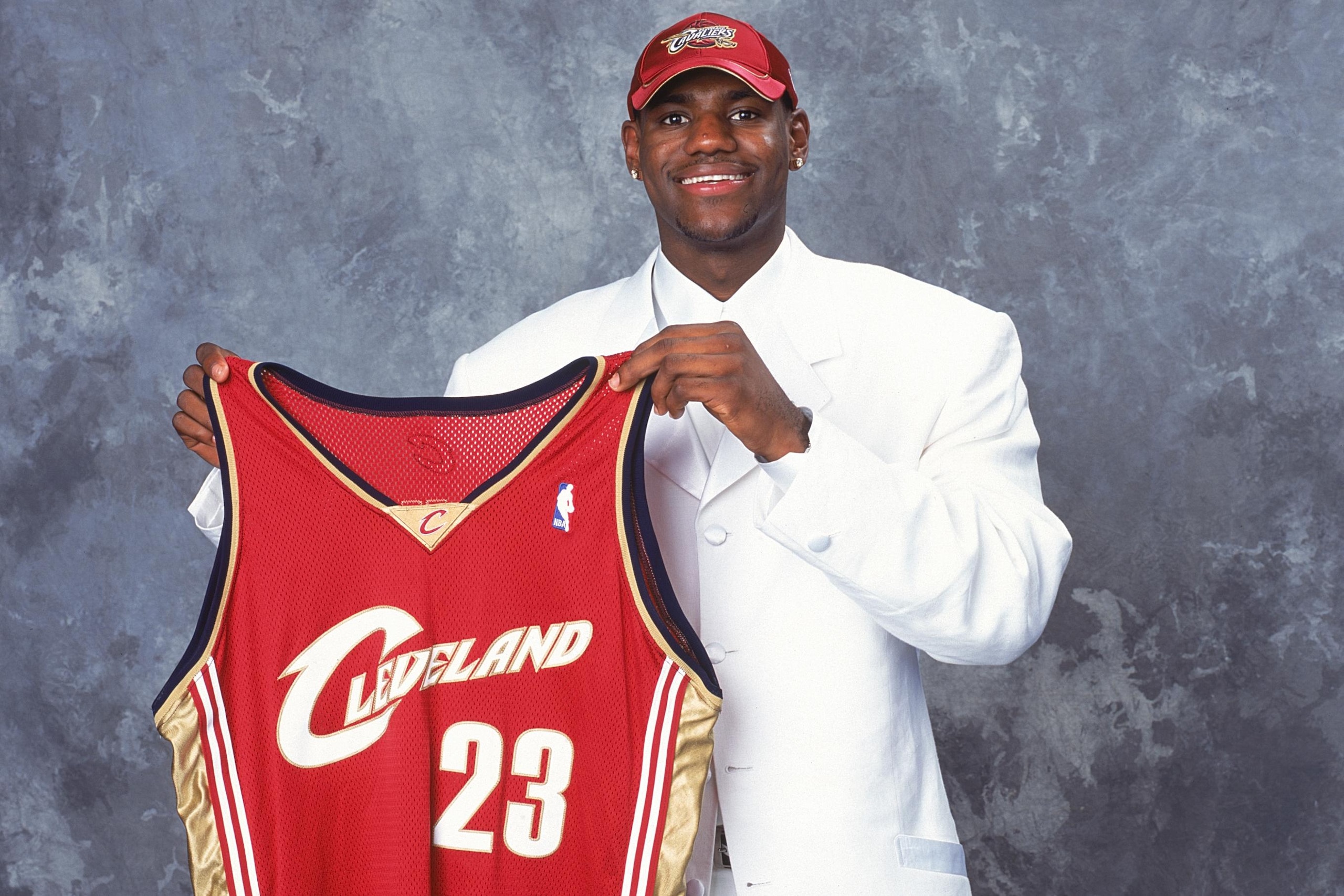 LeBron James poses