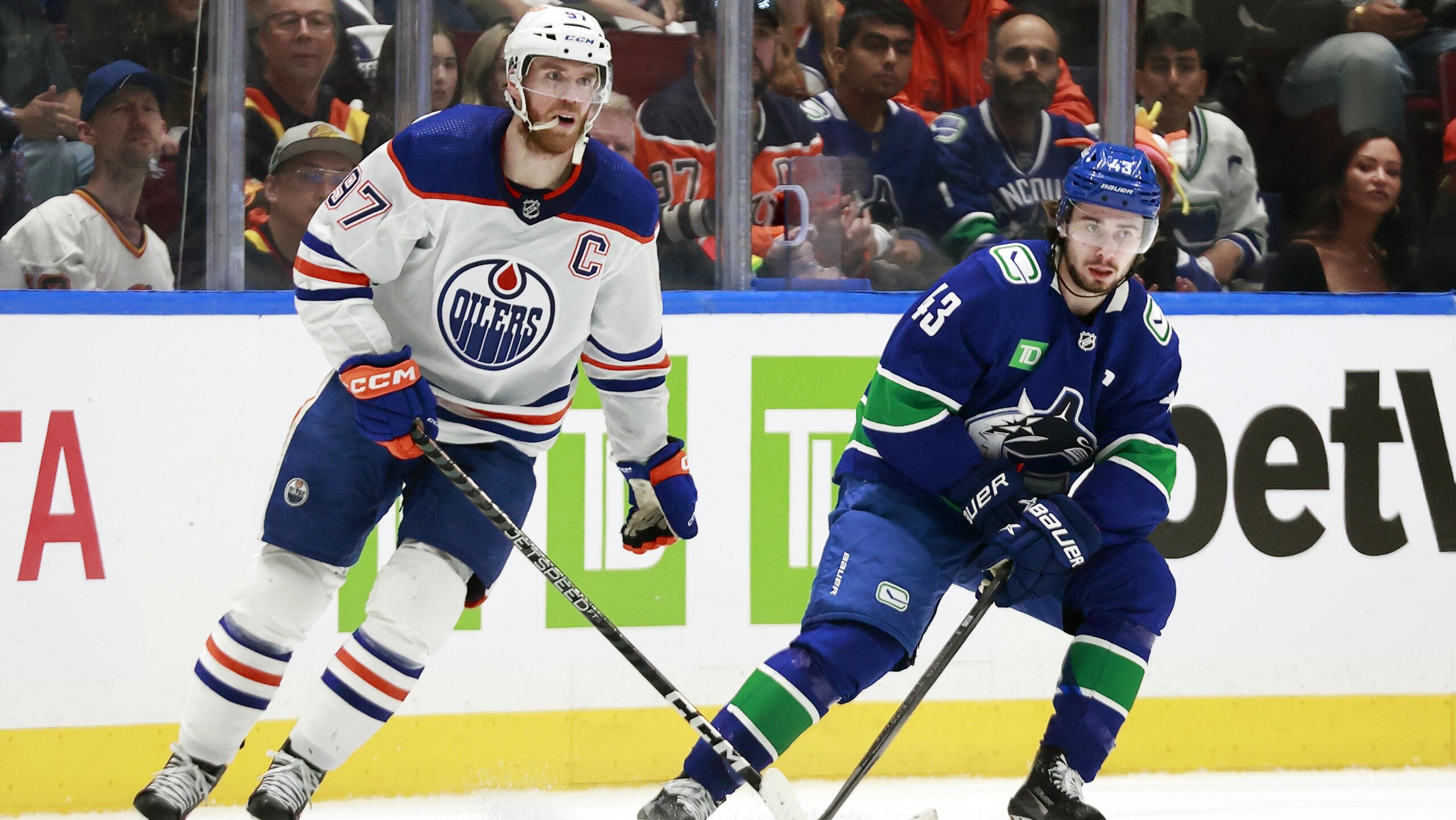 Edmonton. Oilers v Vancouver Canucks - Game One Edmonton. Oilers v Vancouver Canucks - Game One