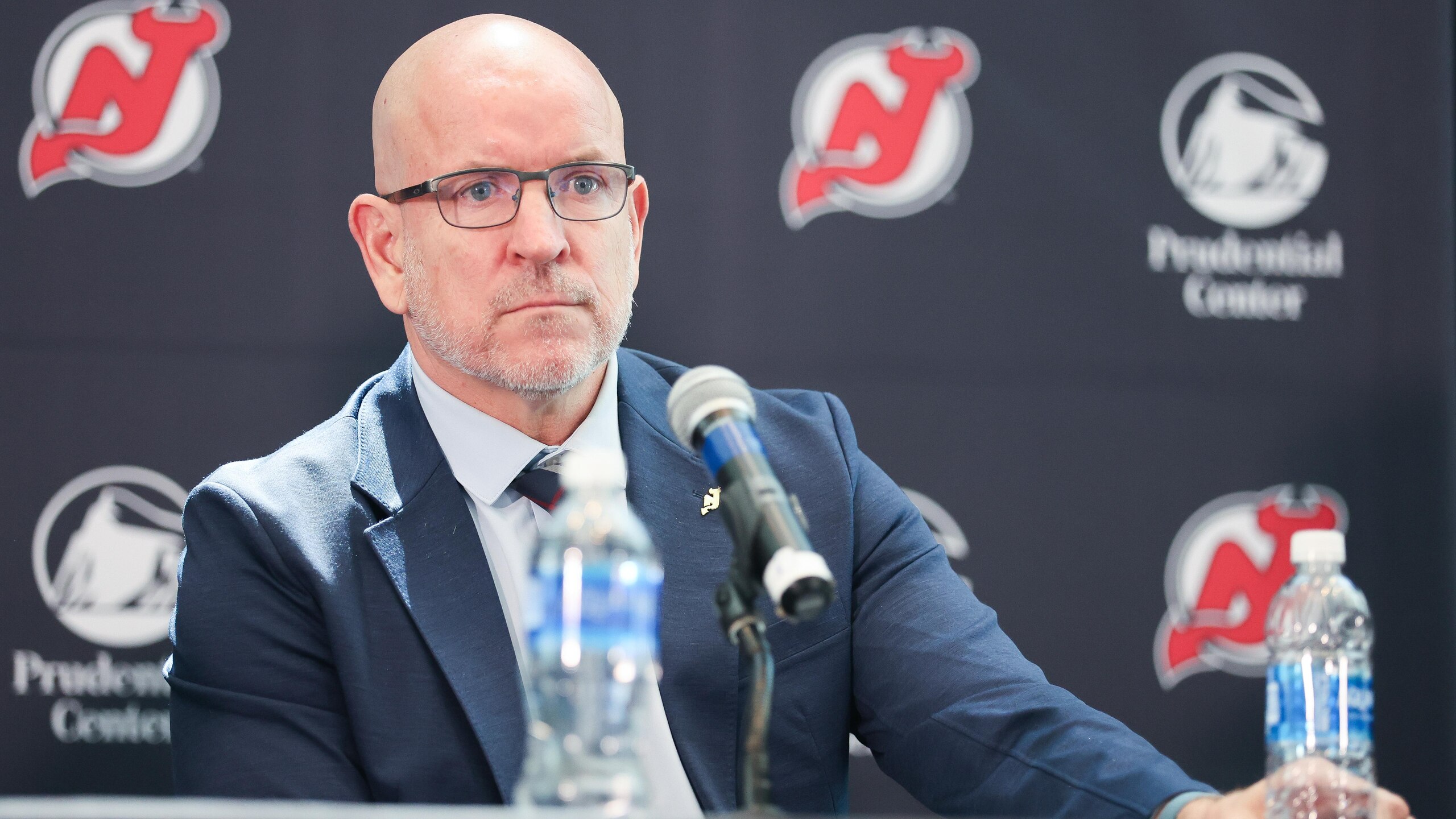 NHL: MAY 28 New Jersey Devils New head coach Sheldon Keefe NHL: MAY 28 New Jersey Devils New head coach Sheldon Keefe