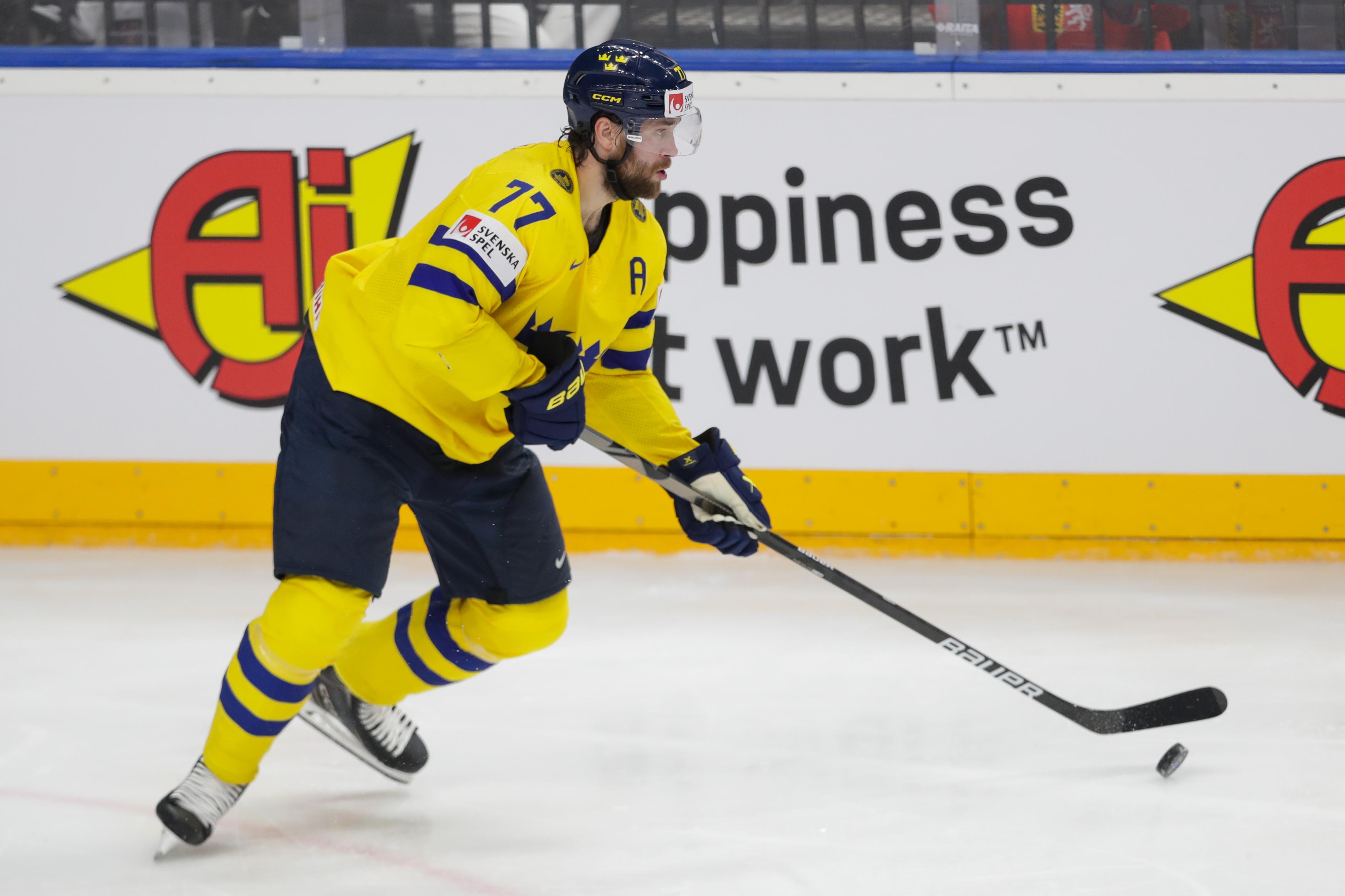 Victor Hedman of Sweden seen in action during The IIHF Ice...