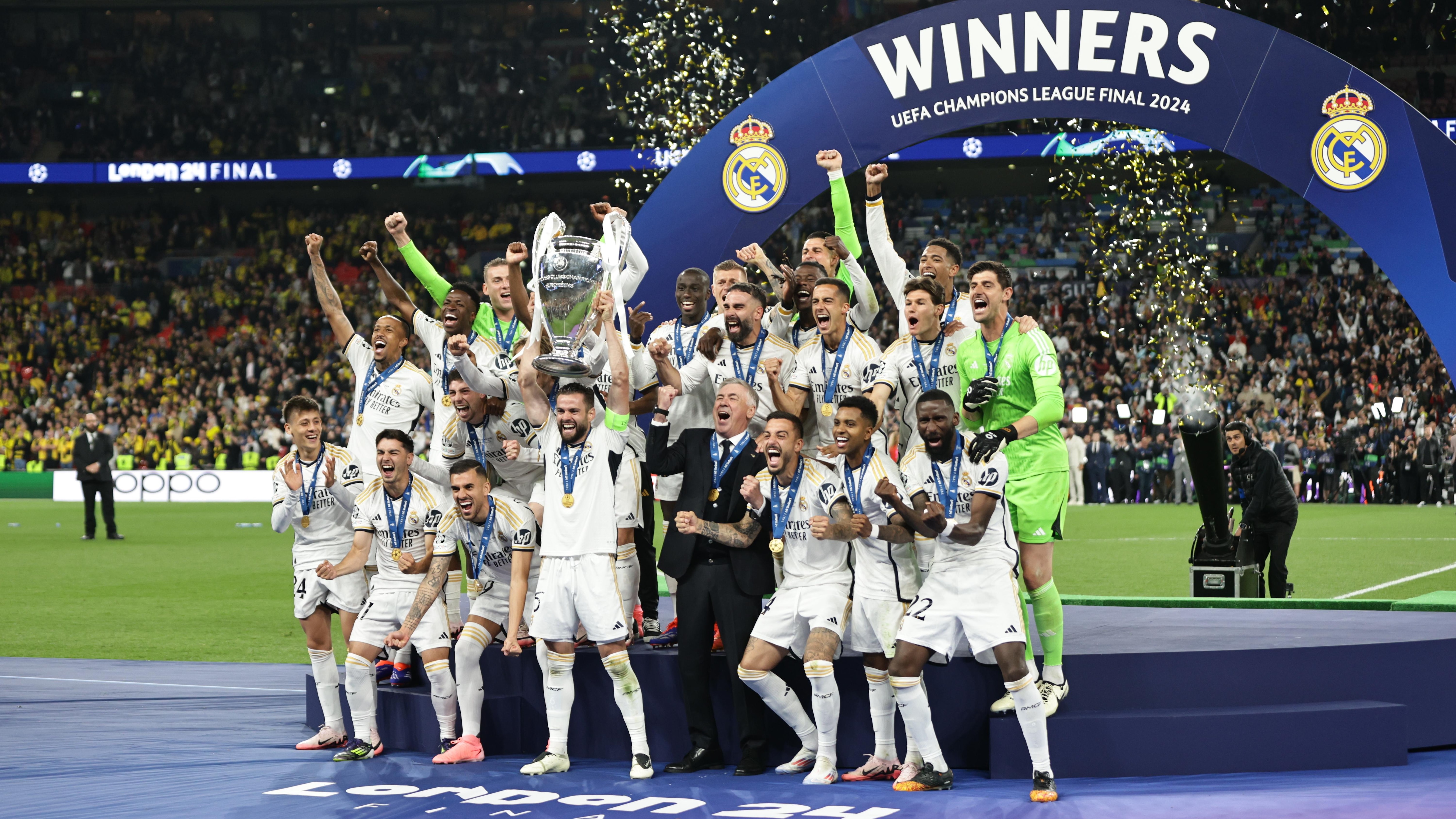 Real Madrid win 2024 UEFA Champions League trophy, beating Borussia Dortmund 2-0 in final