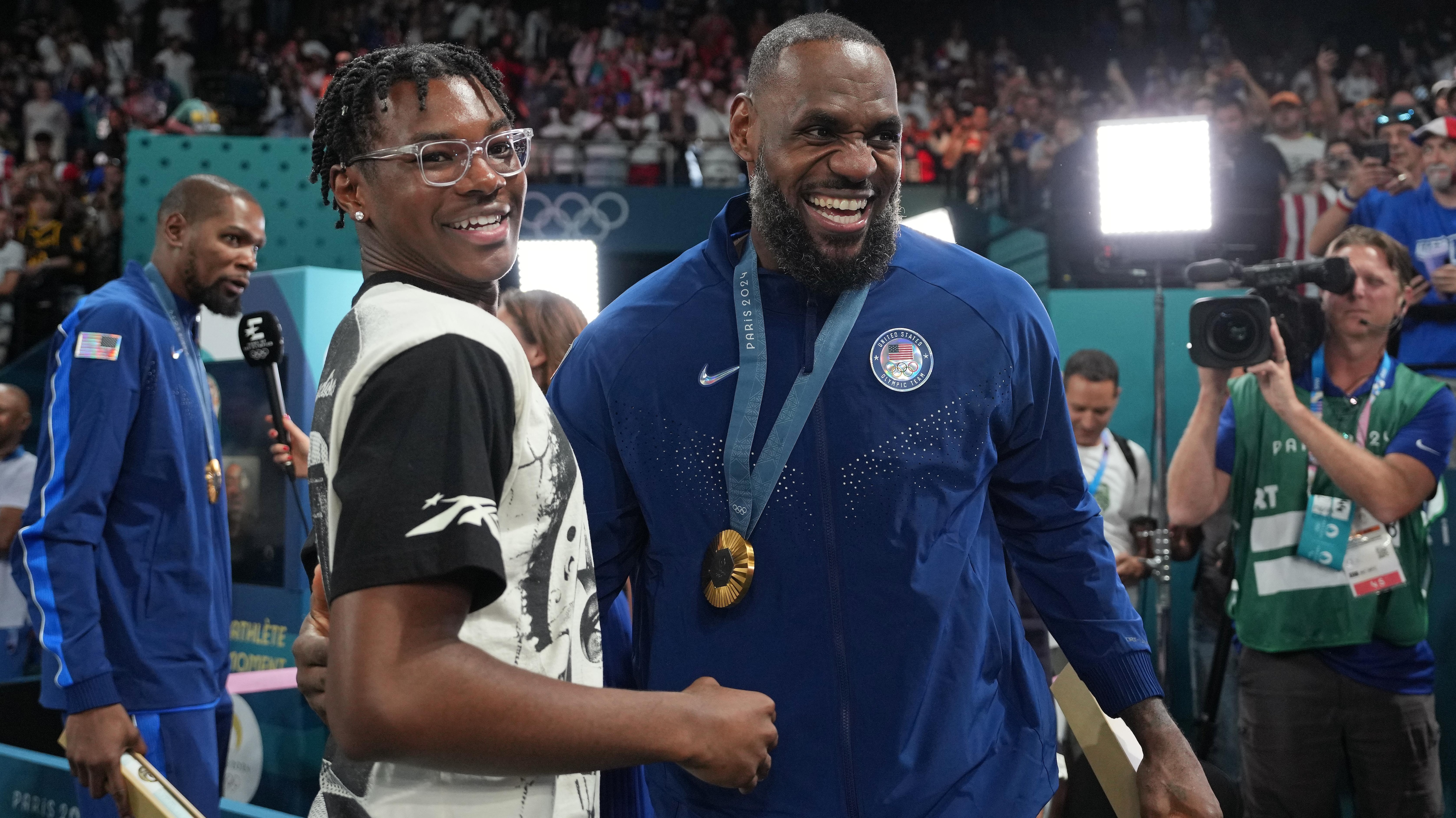 Lakers’ LeBron James Teases Son Bryce About Facial Hair in Social Media Video