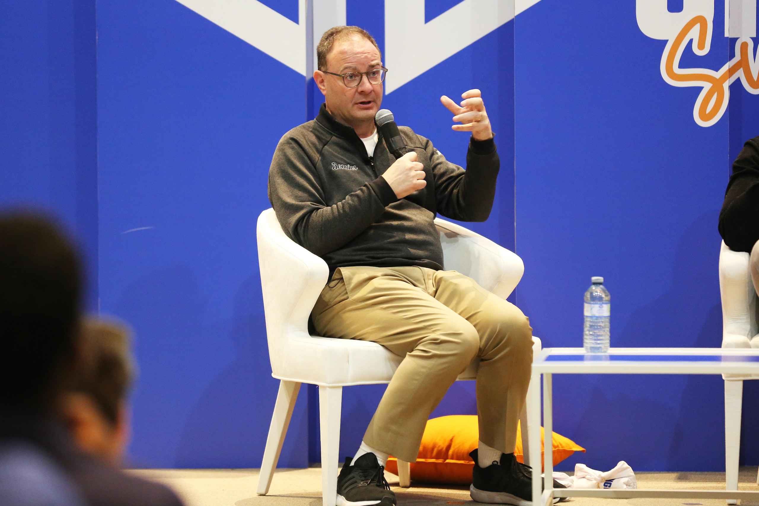 Adrian Wojnarowski speaking at U of T business conference Adrian Wojnarowski speaking at U of T business conference