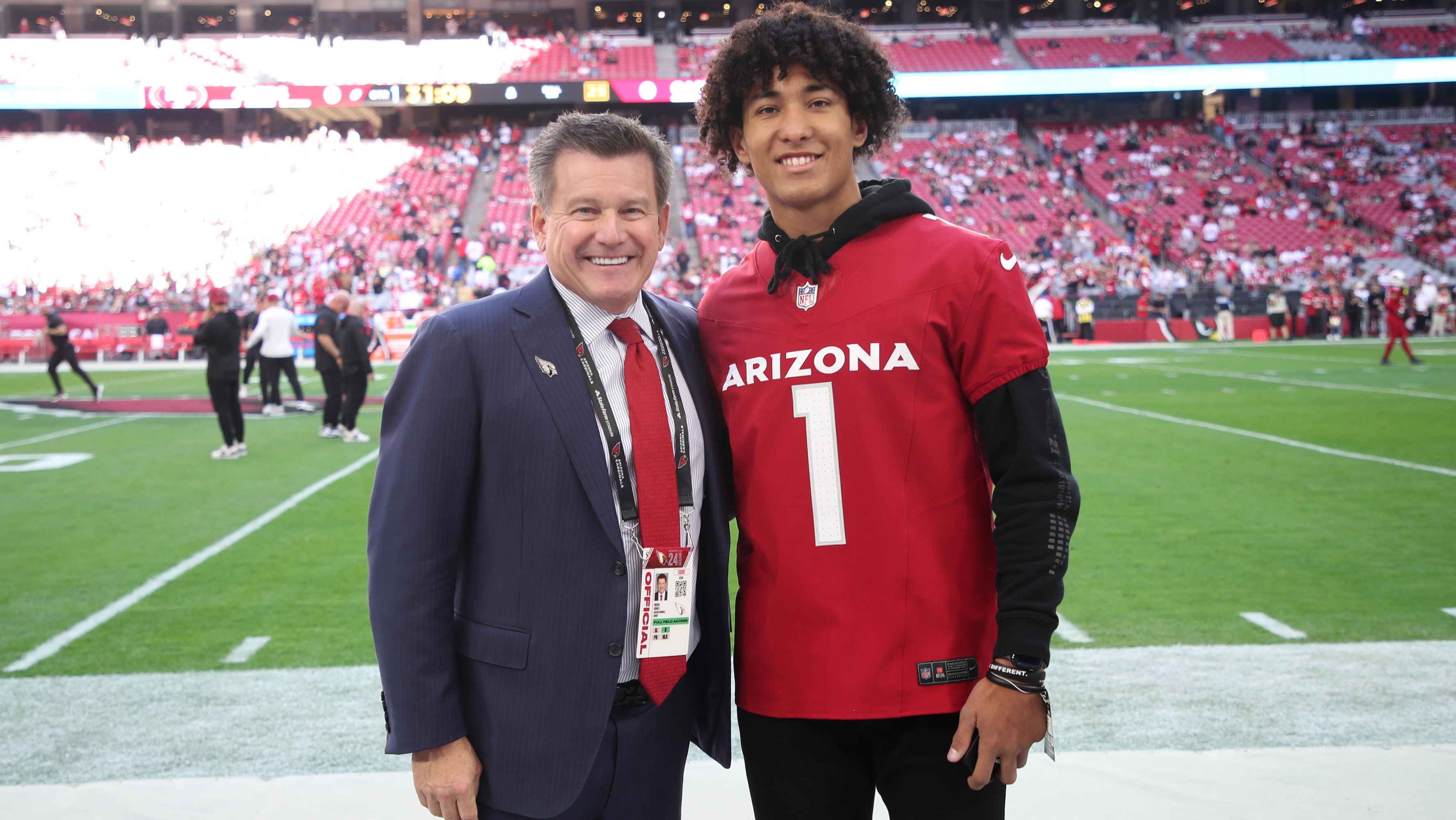 Larry Fitzgerald's Son Devin Spoke with Marvin Harrison Jr. About Building Own Legacy