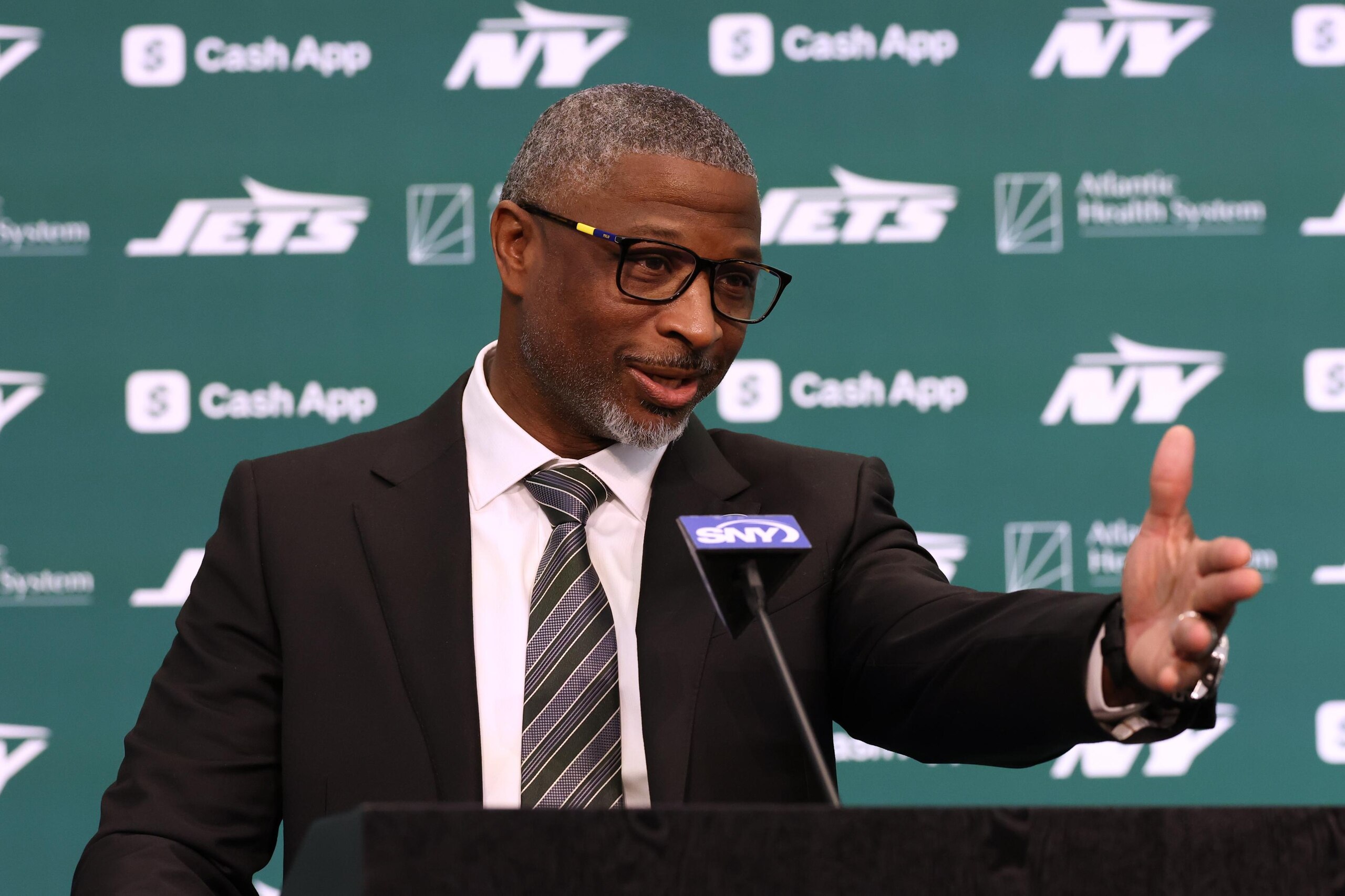 New York Jets Introduce New Head coach Aaron Glenn & General Manager Darren Mougey New York Jets Introduce New Head coach Aaron Glenn & General Manager Darren Mougey