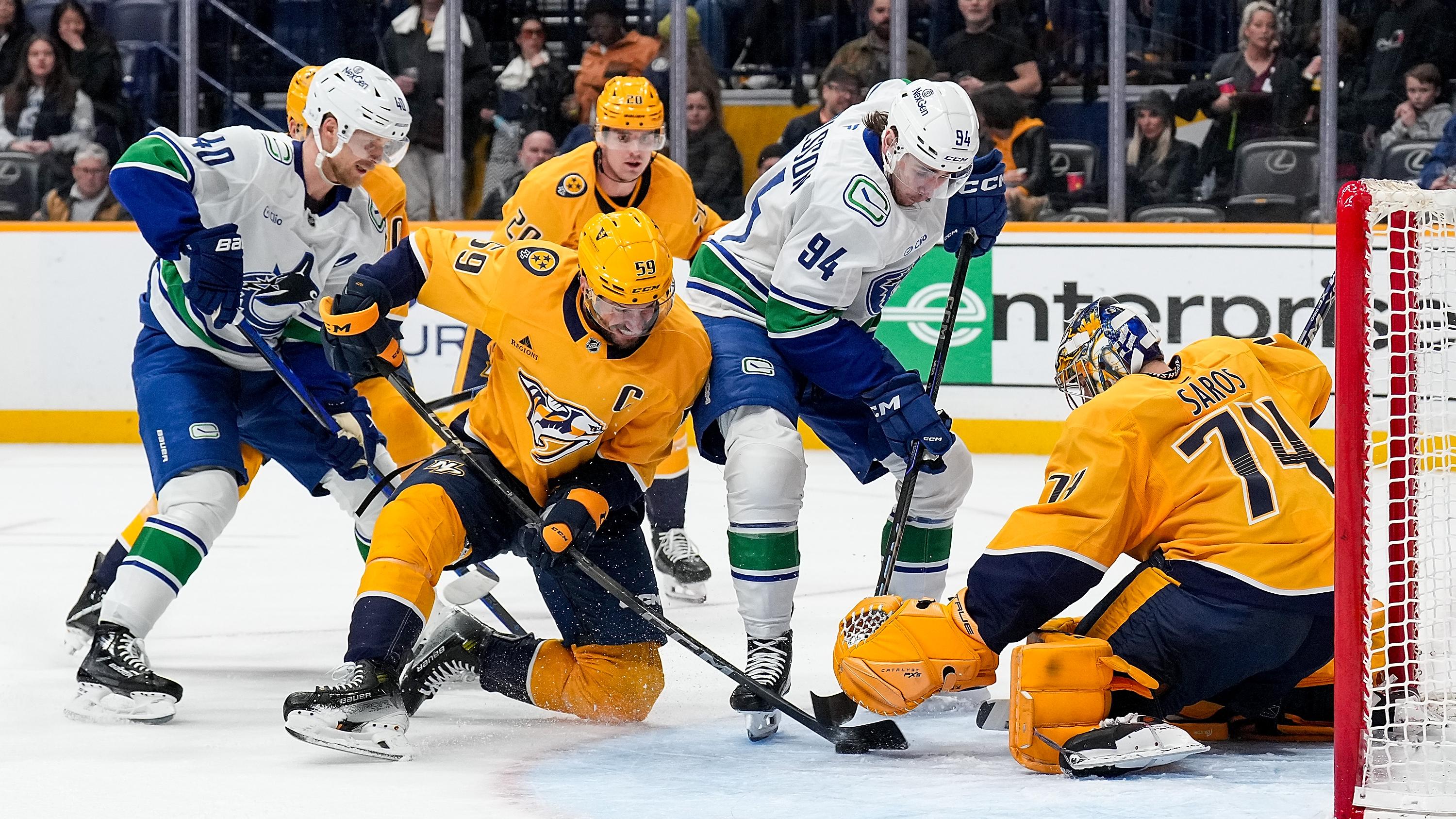 Vancouver Canucks v Nashville Predators