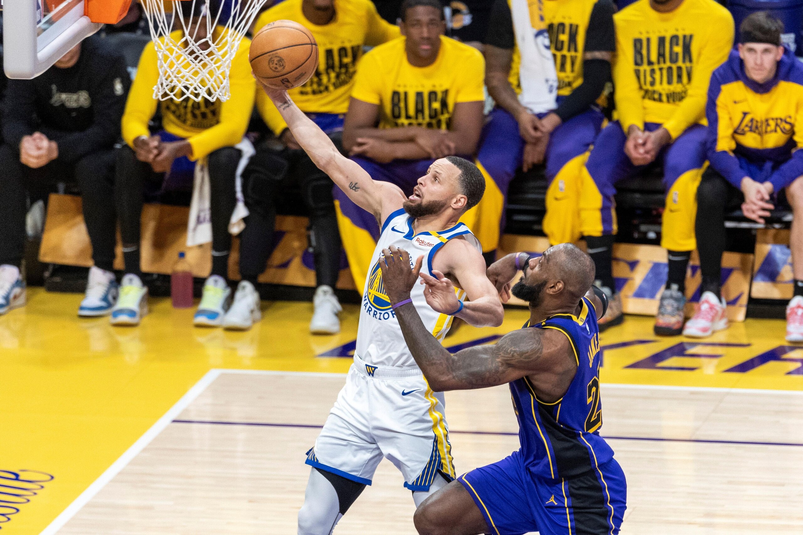 U.S.-LOS ANGELES-BASKETBALL-NBA-WARRIORS VS LAKERS U.S.-LOS ANGELES-BASKETBALL-NBA-WARRIORS VS LAKERS