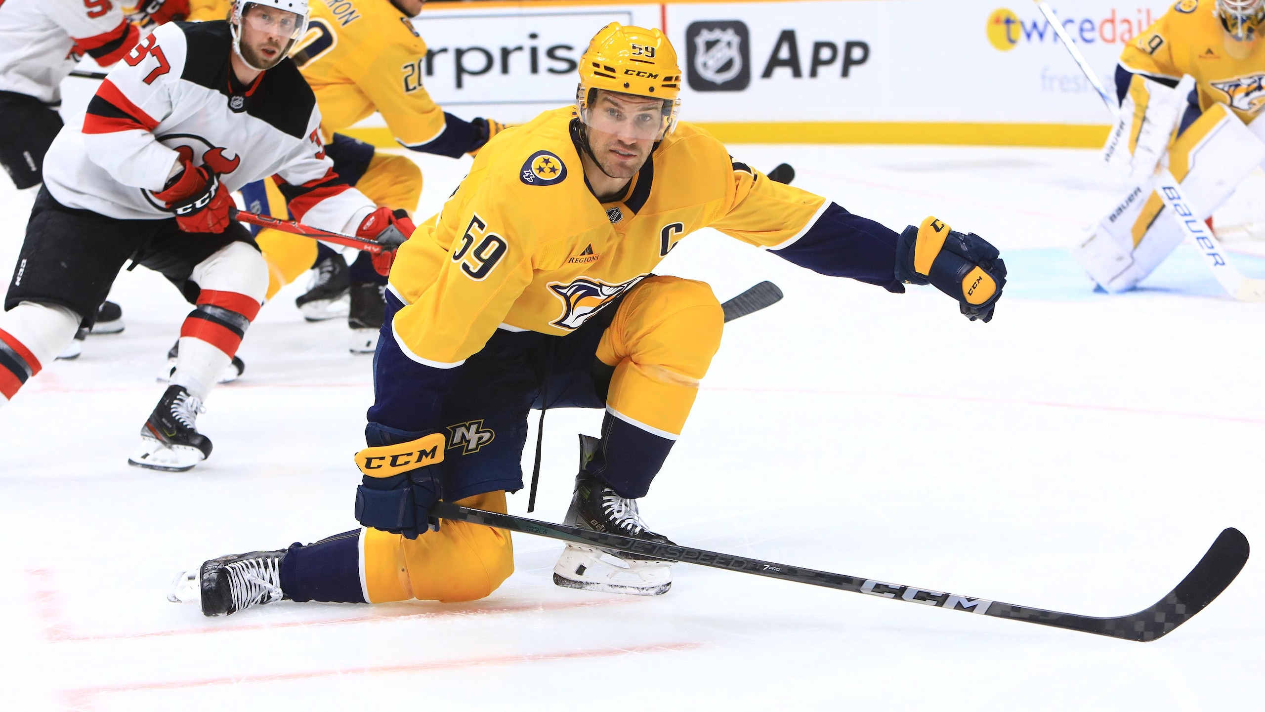 NHL: FEB 23 Devils at Predators
