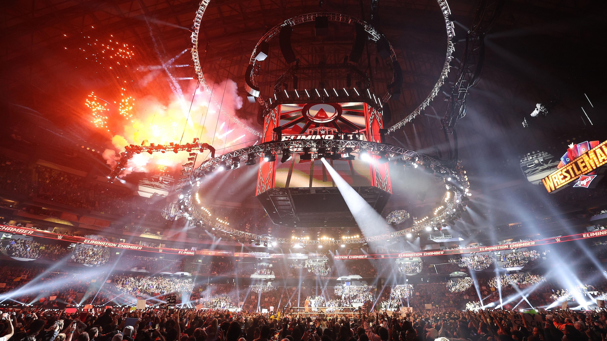  the WWE Elimination Chamber event with an underlying story line of his Farewell Tour from professional wrestling