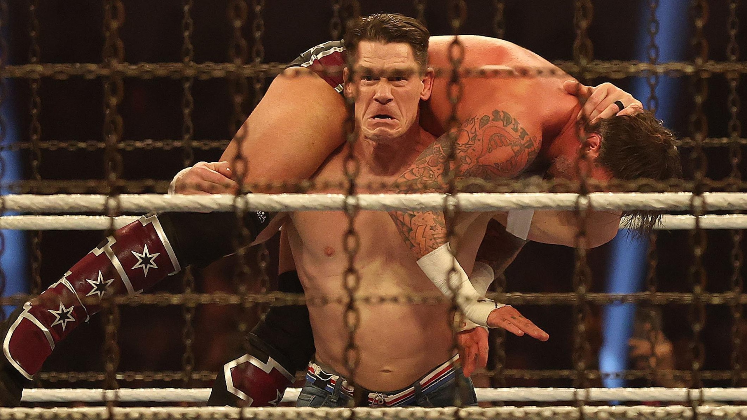 the WWE Elimination Chamber event with an underlying story line of his Farewell Tour from professional wrestling the WWE Elimination Chamber event with an underlying story line of his Farewell Tour from professional wrestling
