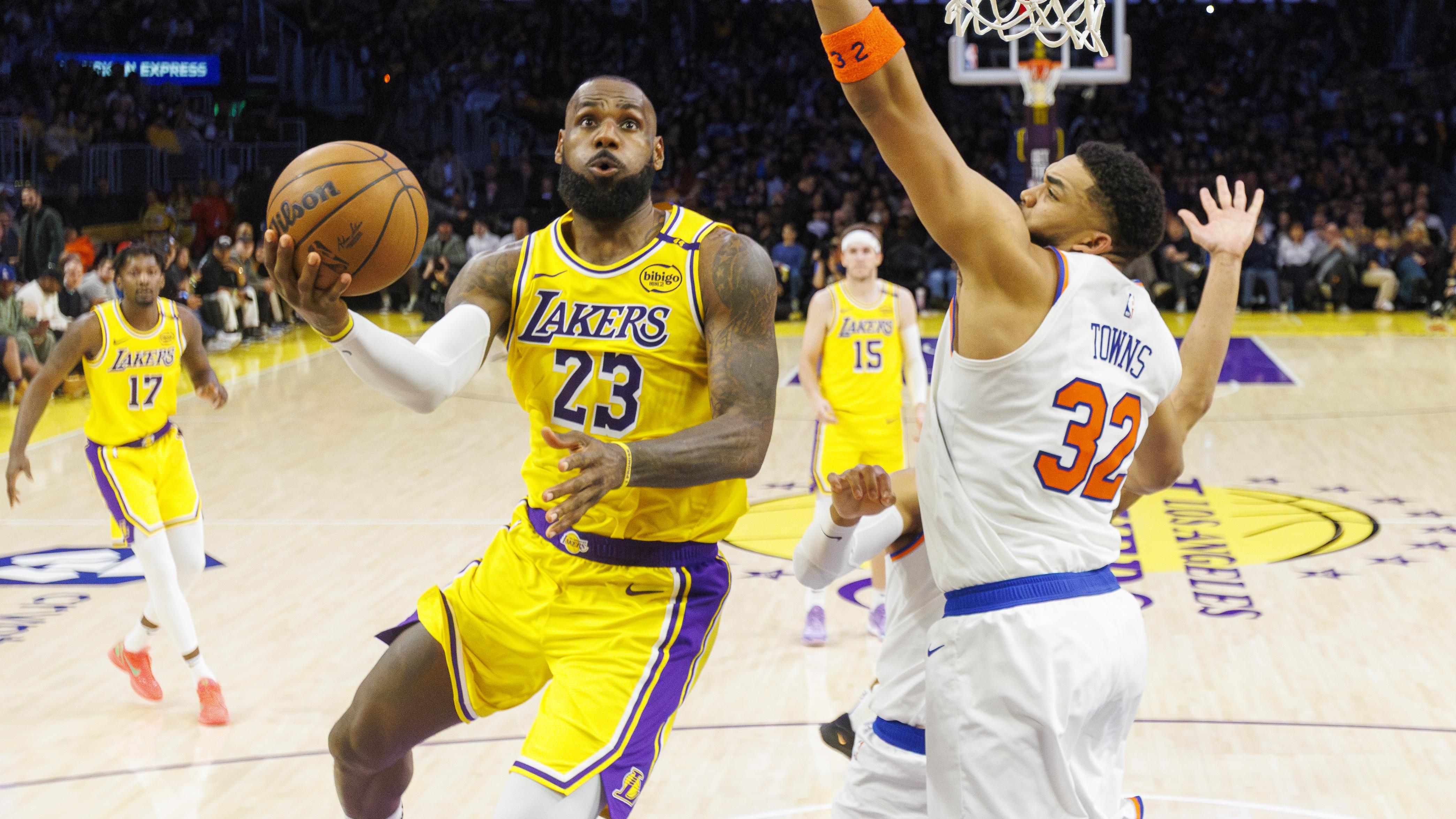 Lakers vs Knicks  in Los Angeles, CA