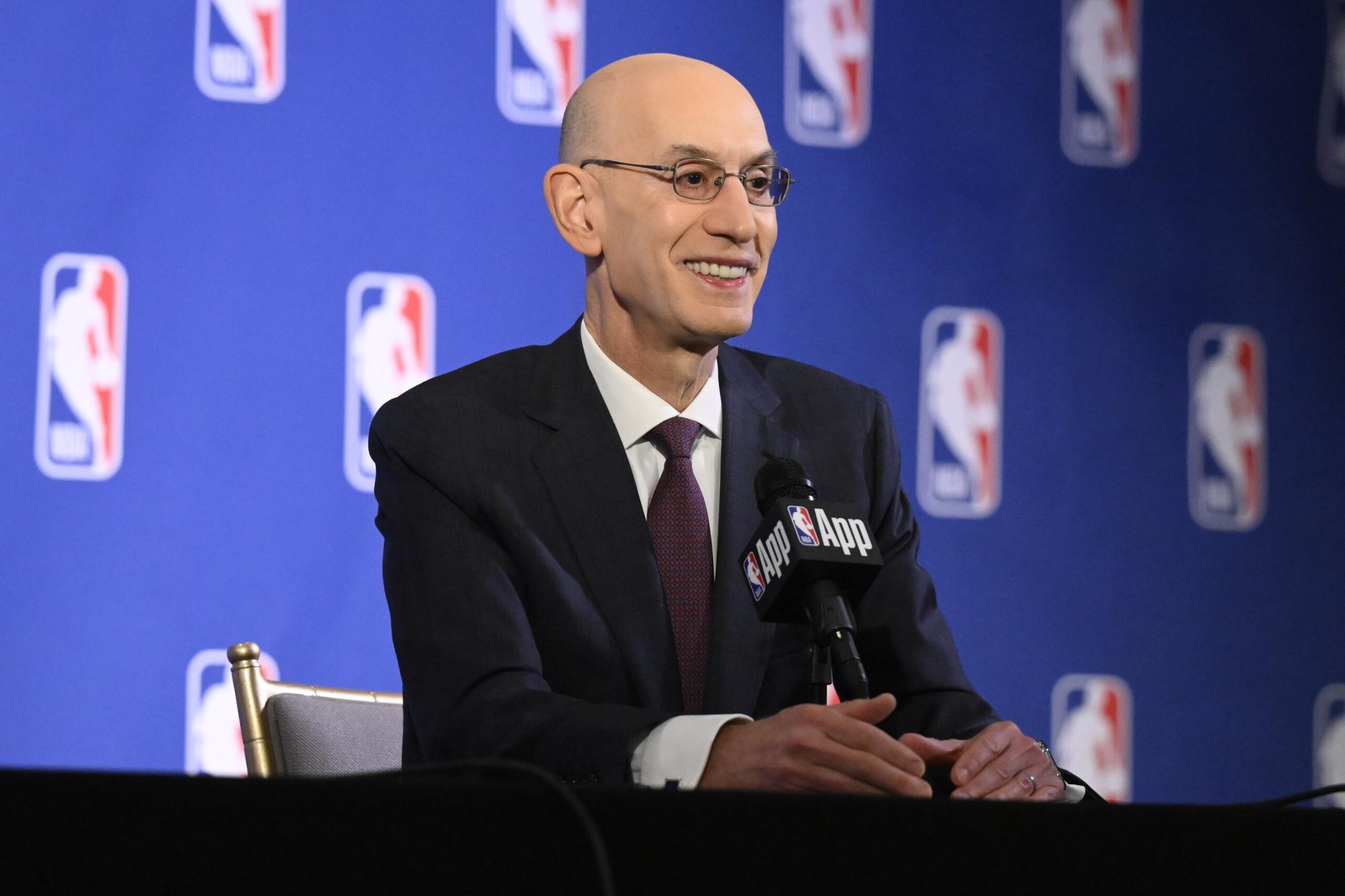 NBA Commissioner, Adam Silver and Secretary General of FIBA Andreas Zagklis Press Conference NBA Commissioner, Adam Silver and Secretary General of FIBA Andreas Zagklis Press Conference