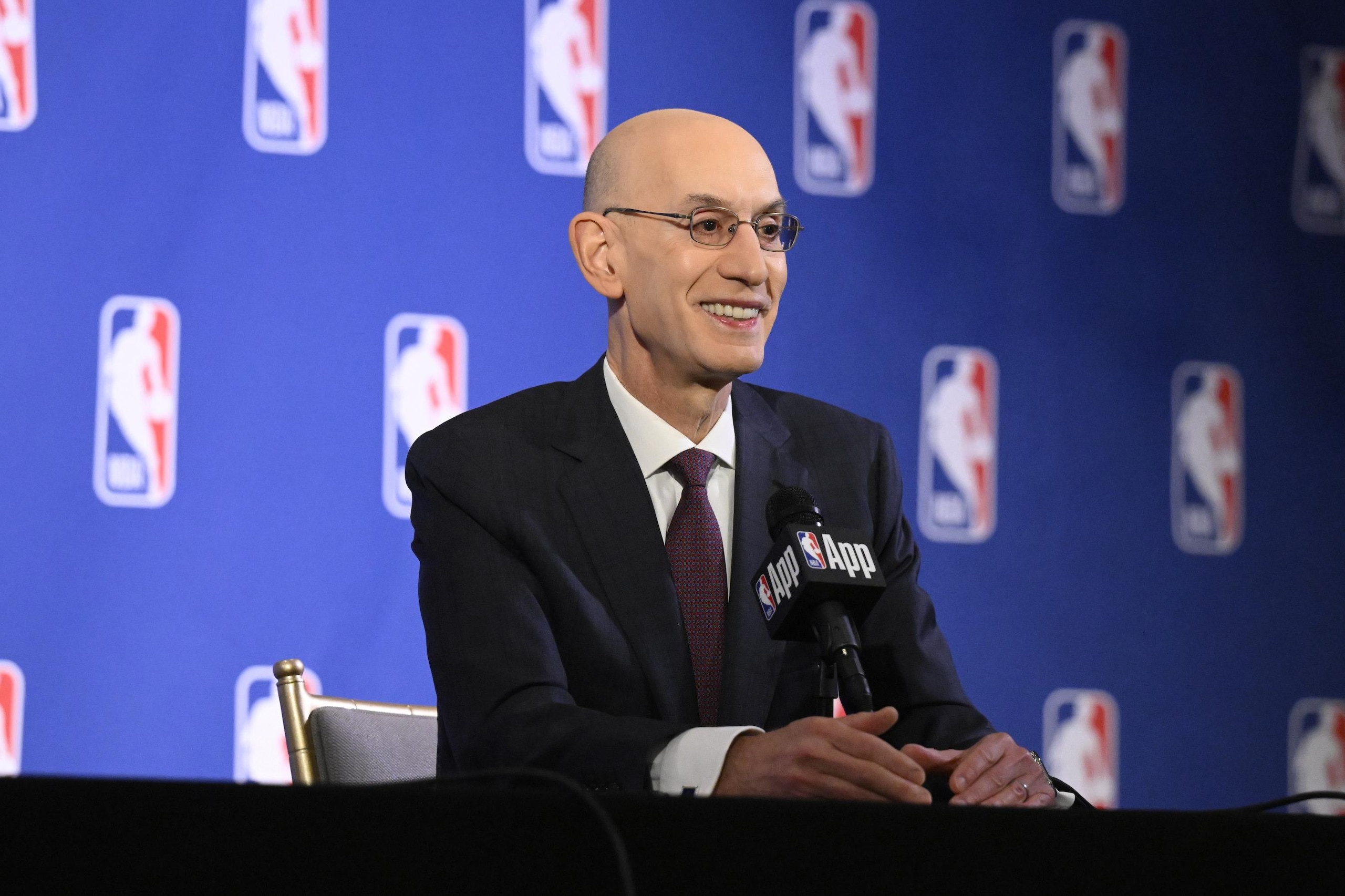 NBA Commissioner, Adam Silver and Secretary General of FIBA Andreas Zagklis Press Conference