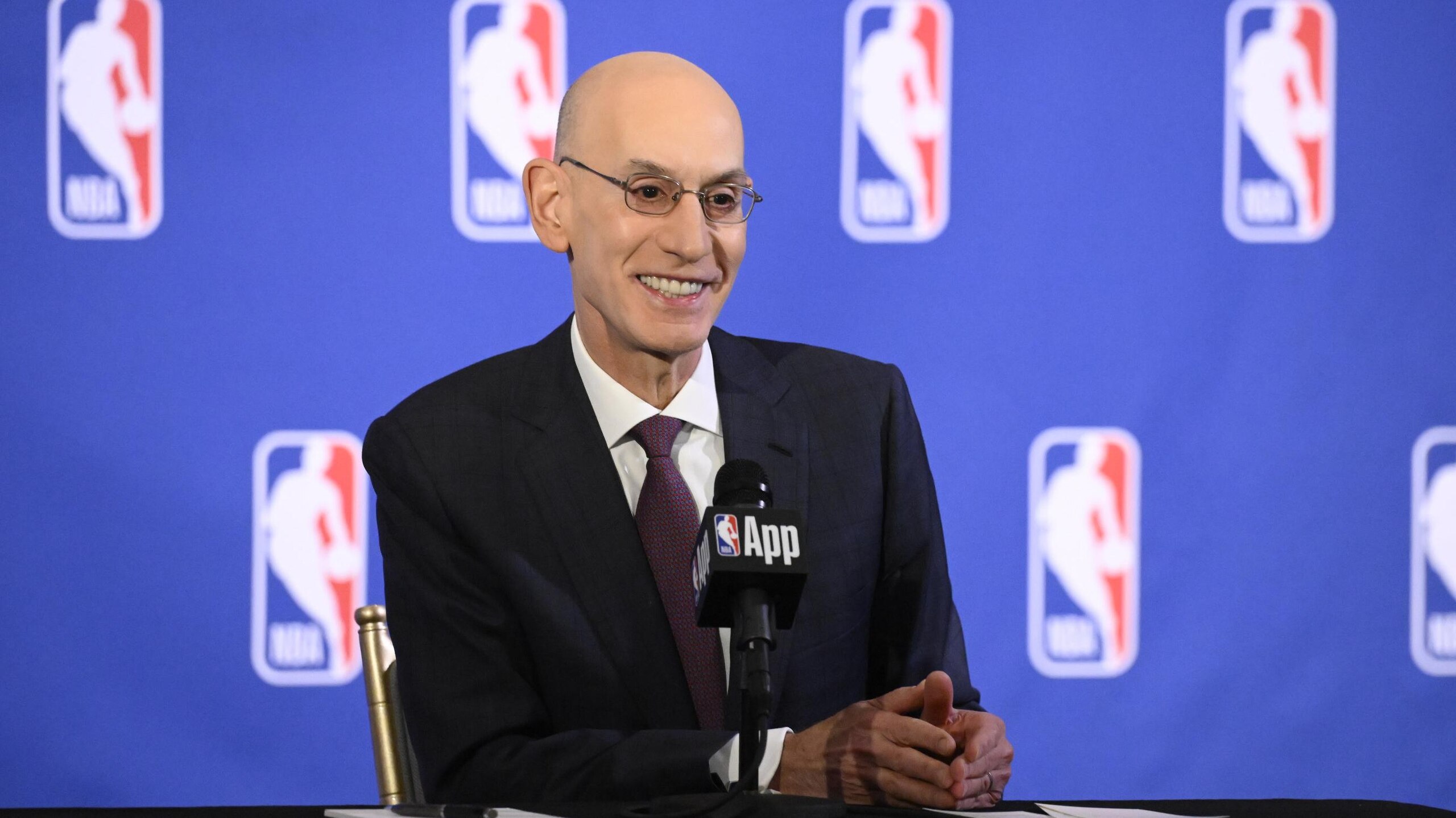 NBA Commissioner, Adam Silver and Secretary General of FIBA Andreas Zagklis Press Conference