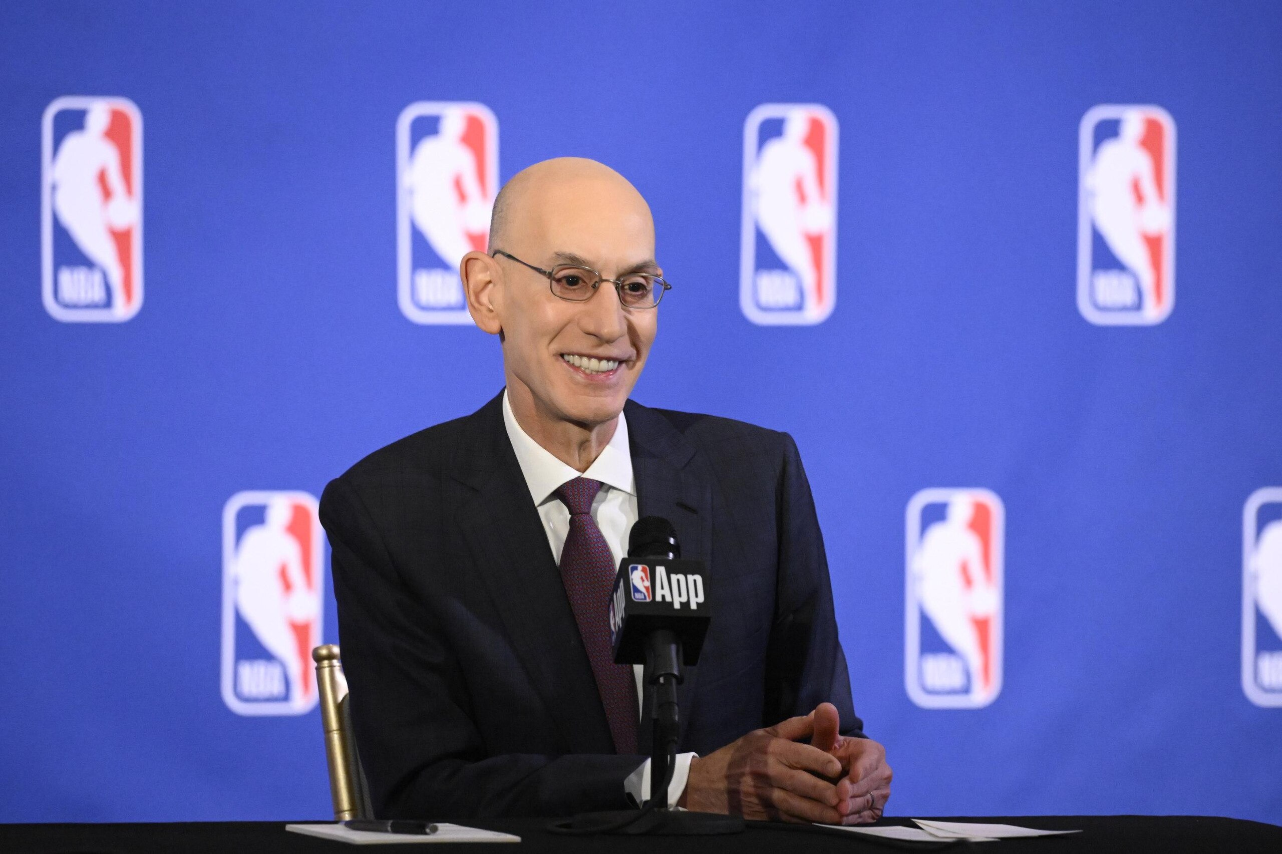 NBA Commissioner, Adam Silver and Secretary General of FIBA Andreas Zagklis Press Conference