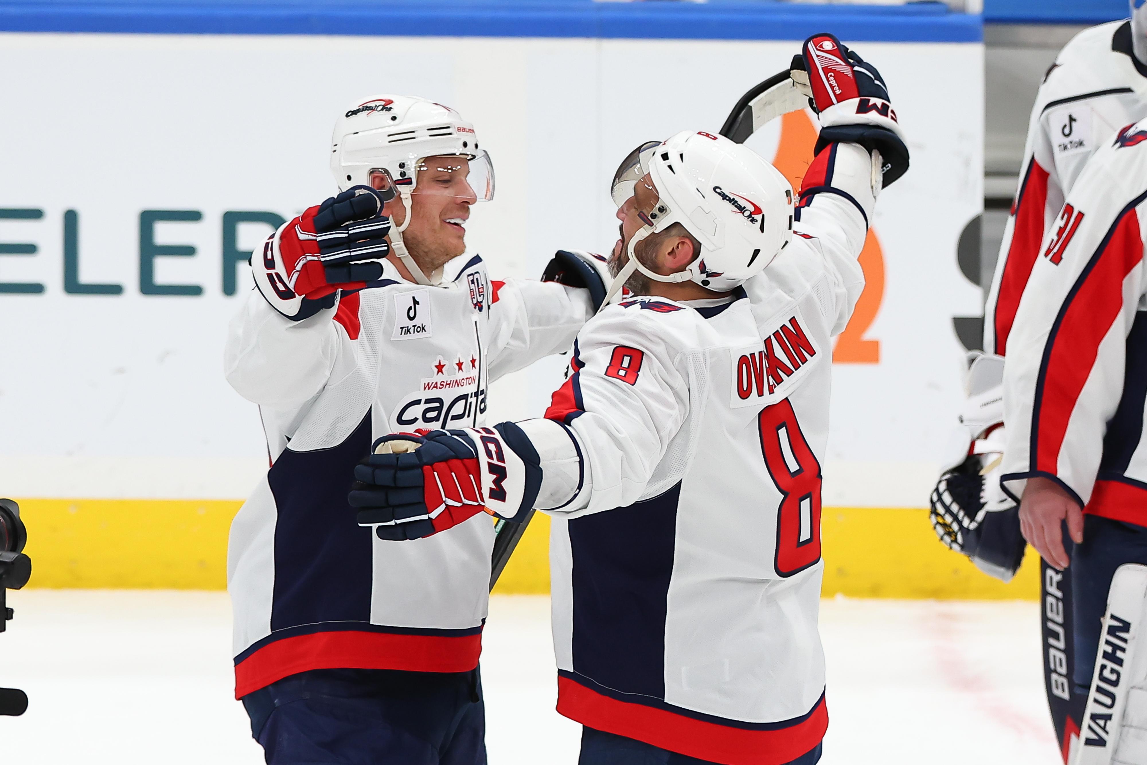 ELMONT - NY - APRIL 06: Alex Ovechkin #8 of the Washington Capi