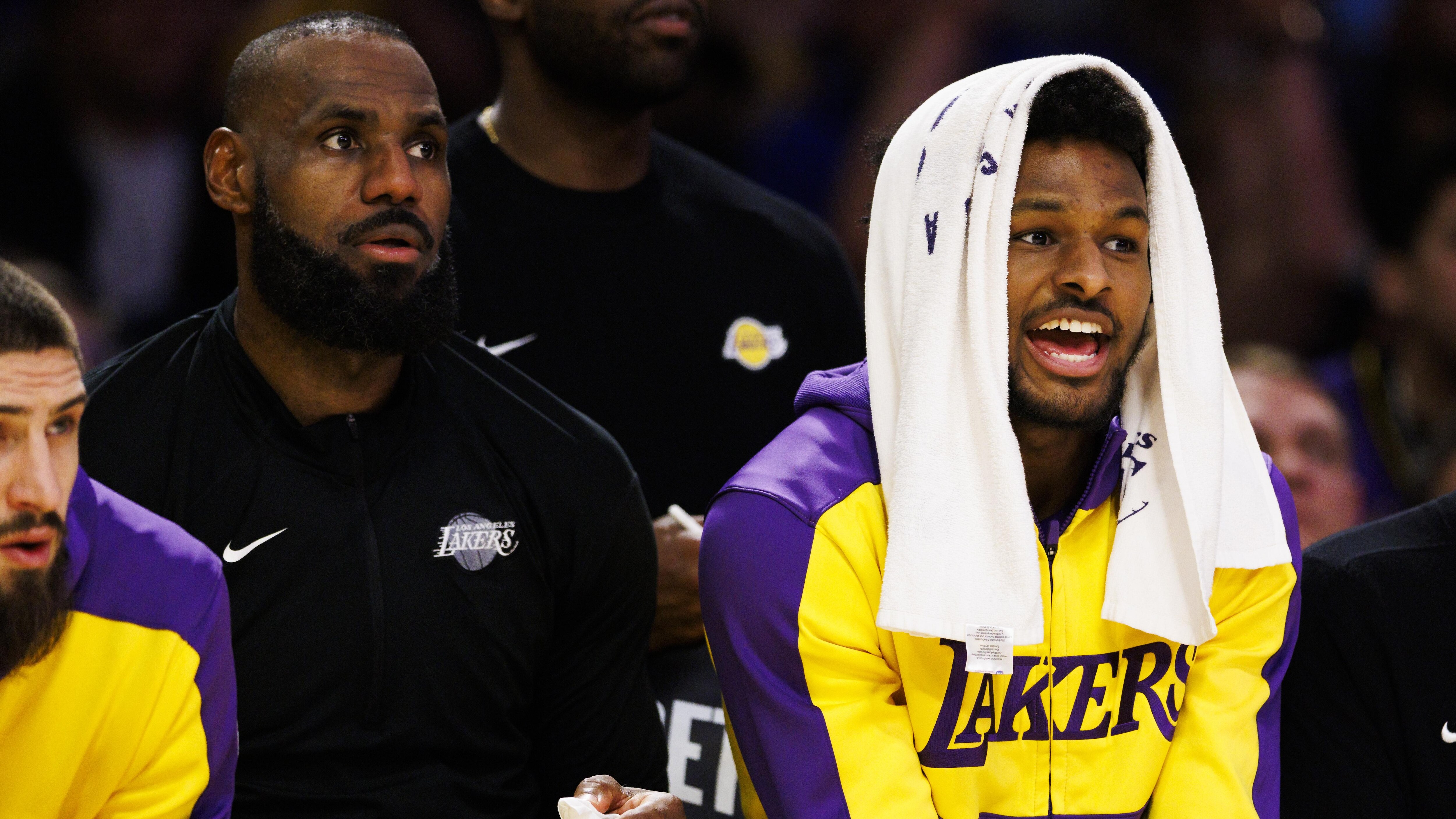 Lakers’ LeBron James Reacts to 2007 Photo of Bronny, ‘He Don’t Play About His Pops’