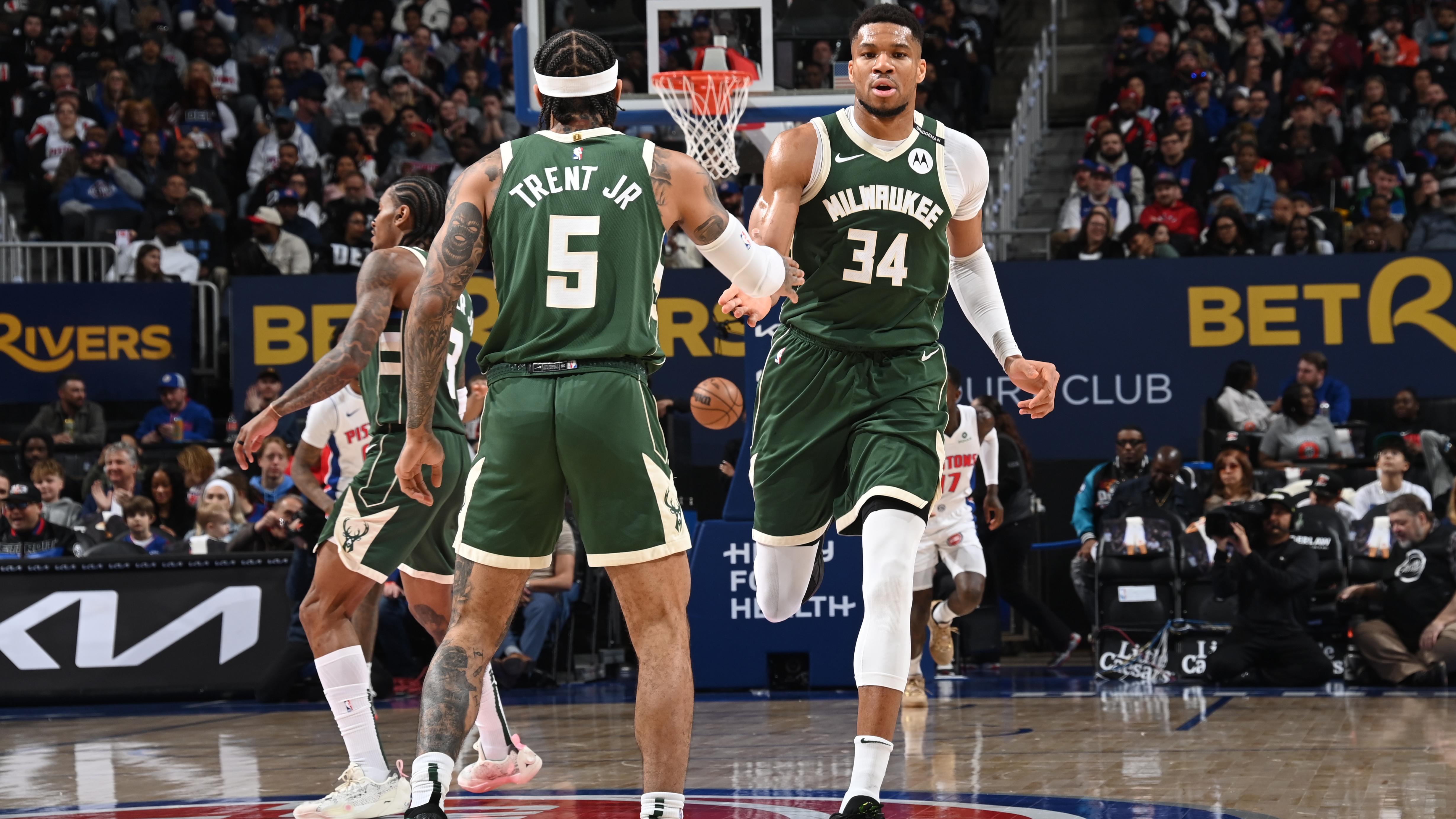 Milwaukee Bucks v Detroit Pistons