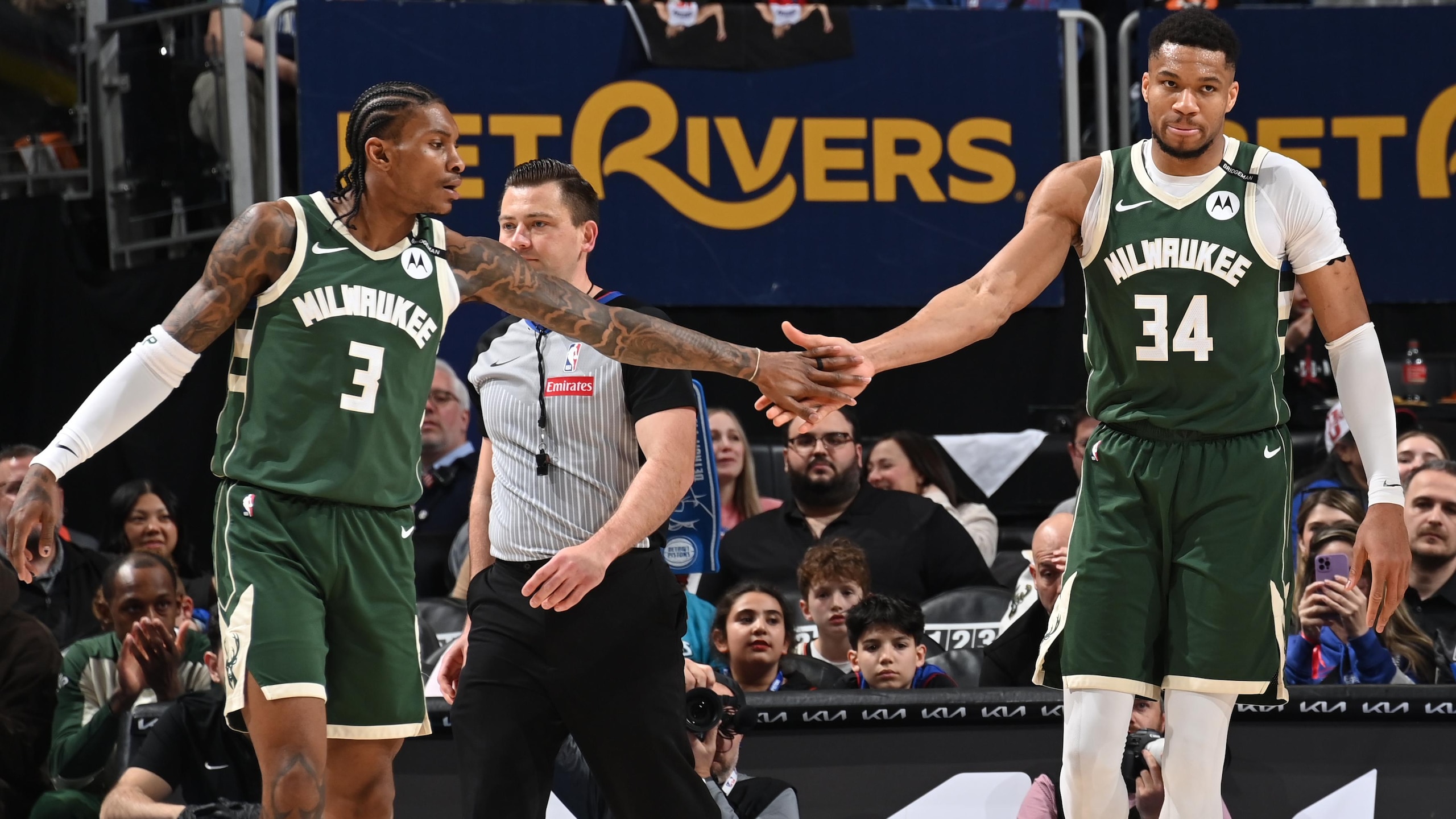 Milwaukee Bucks v Detroit Pistons