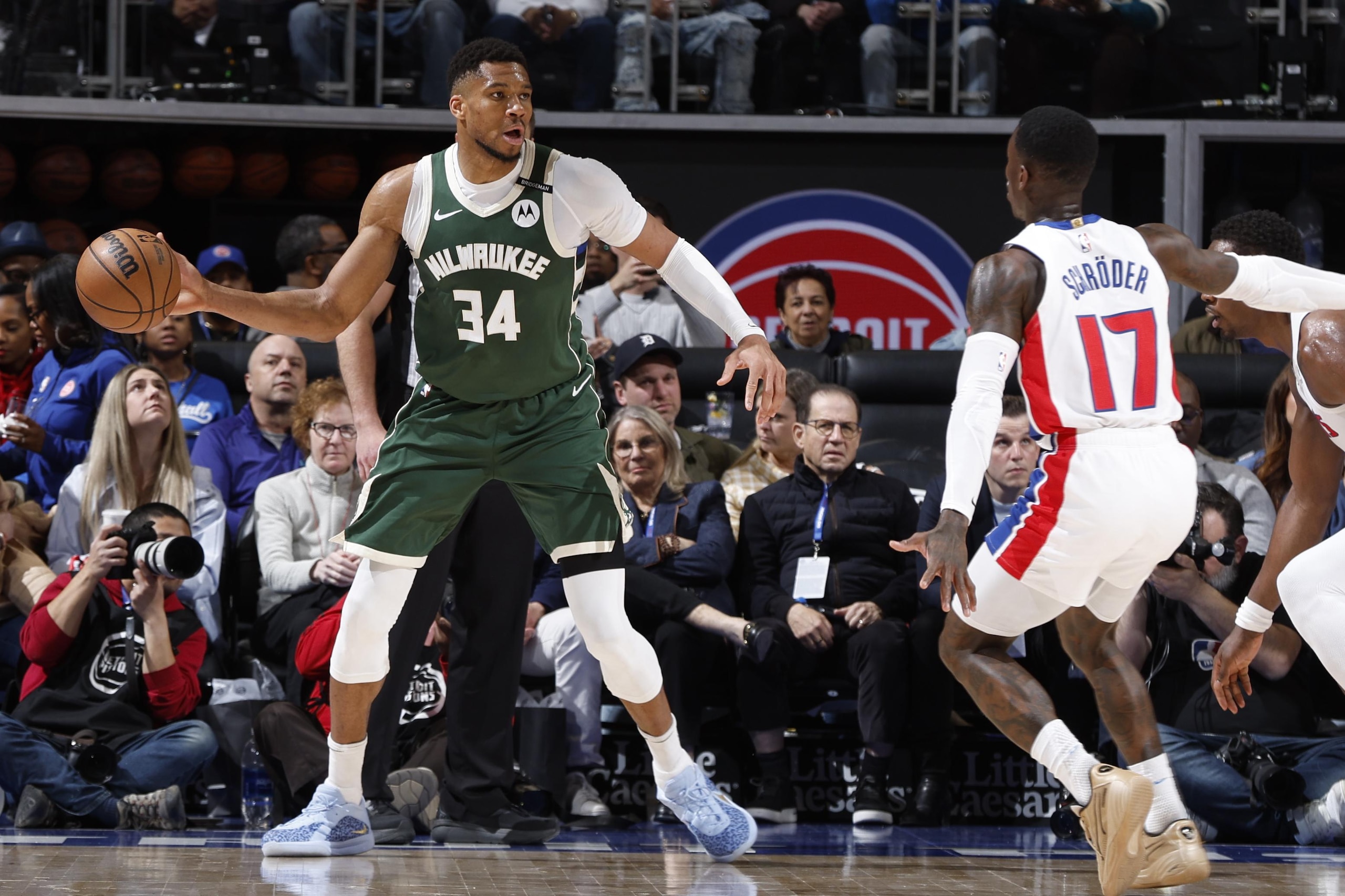 Milwaukee Bucks v Detroit Pistons