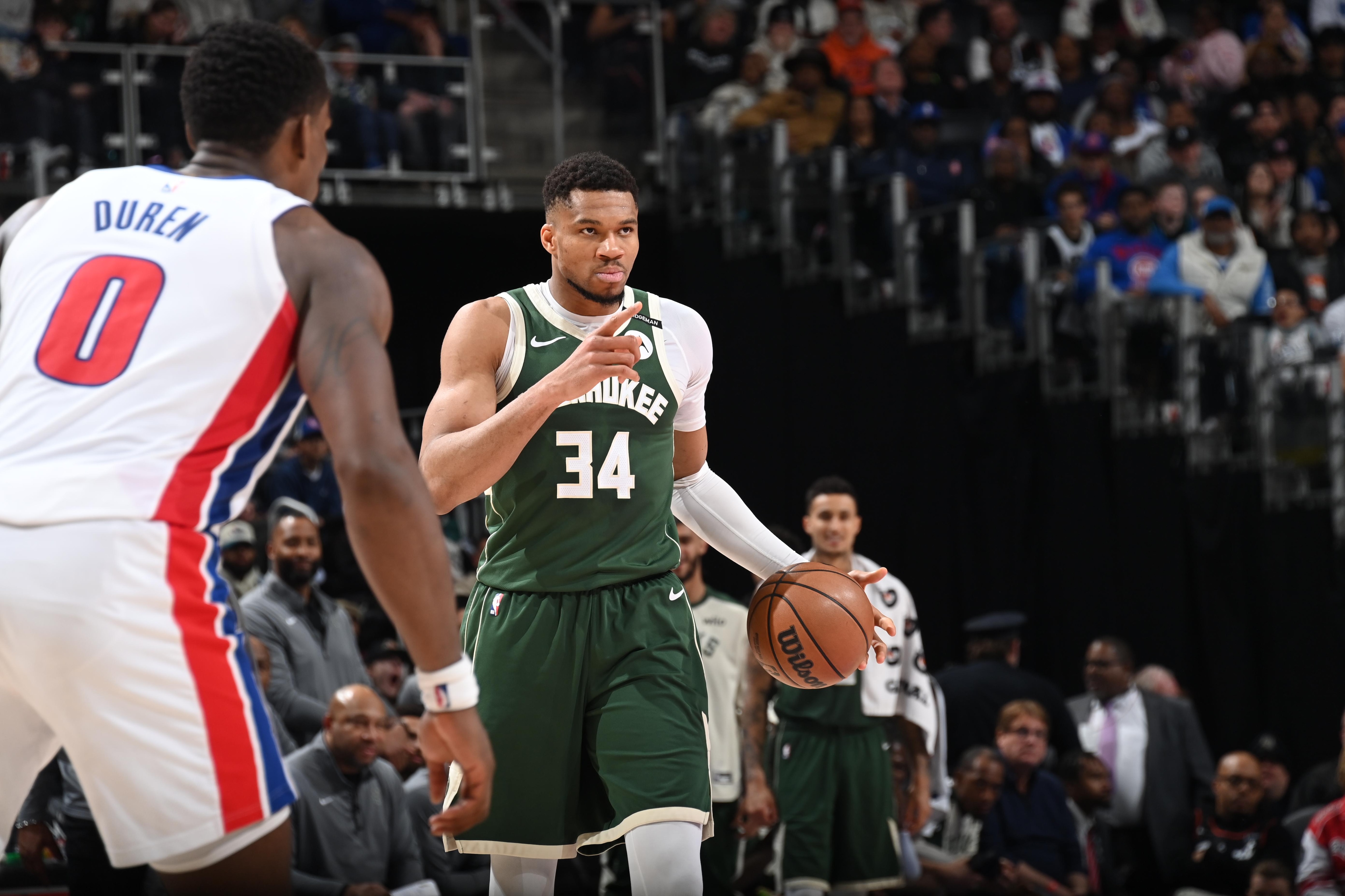 Milwaukee Bucks v Detroit Pistons