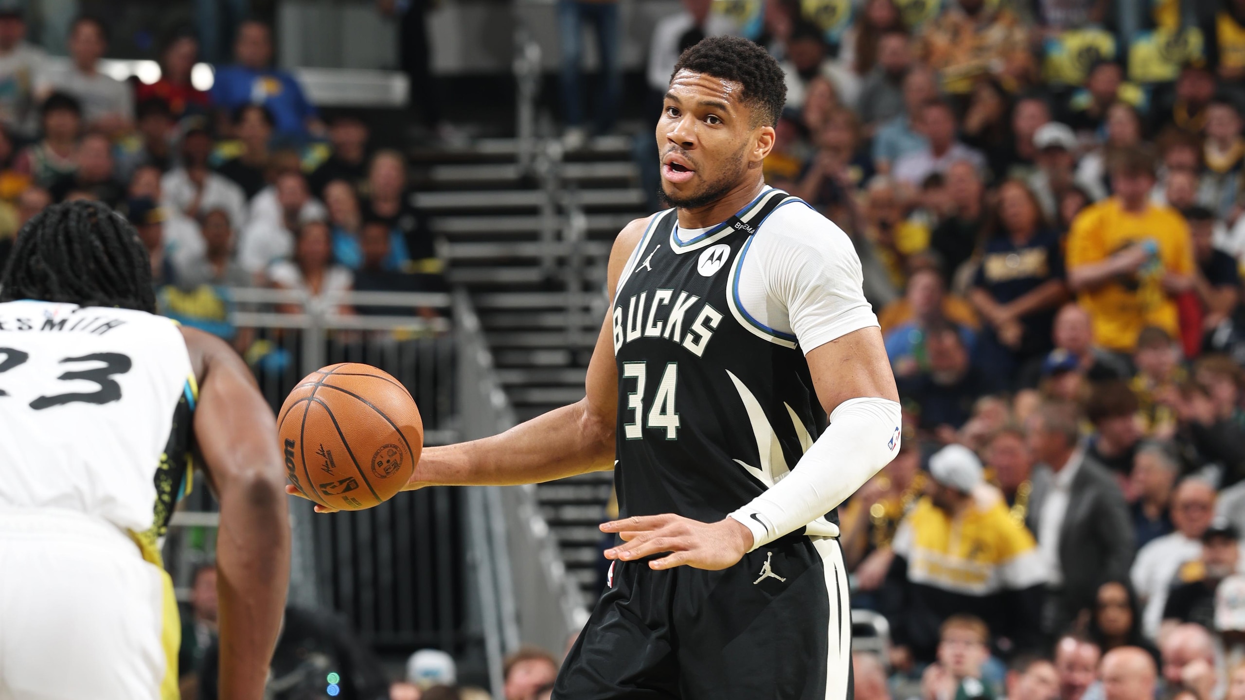 2025 NBA Playoffs - Milwaukee Bucks v Indiana Pacers - Game Two 2025 NBA Playoffs - Milwaukee Bucks v Indiana Pacers - Game Two