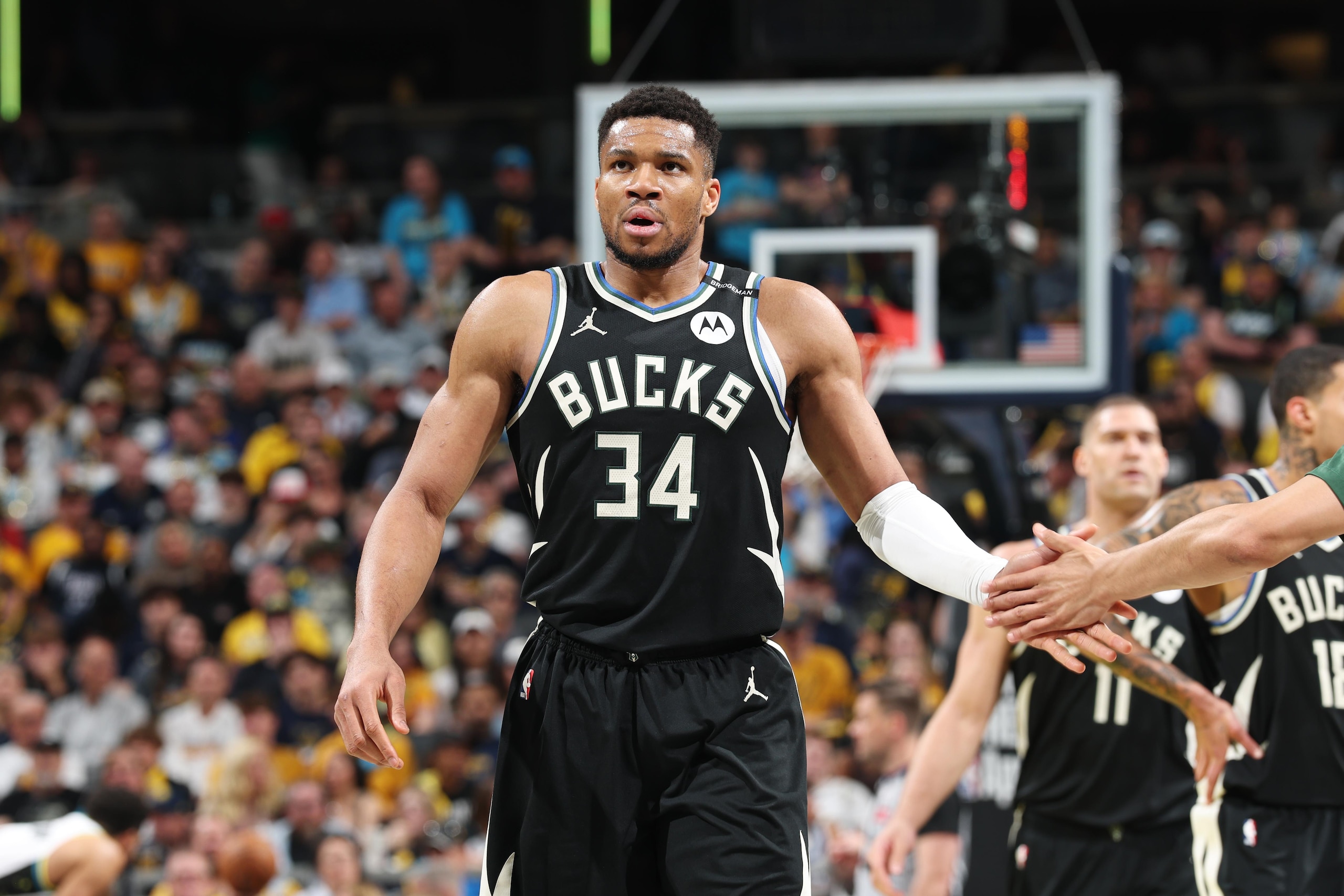 2025 NBA Playoffs - Milwaukee Bucks v Indiana Pacers - Game Two 2025 NBA Playoffs - Milwaukee Bucks v Indiana Pacers - Game Two