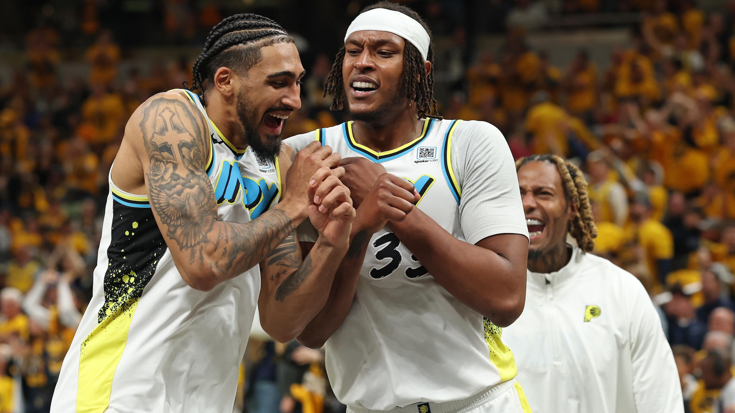 2025 NBA Playoffs - Milwaukee Bucks v Indiana Pacers - Game One 2025 NBA Playoffs - Milwaukee Bucks v Indiana Pacers - Game One