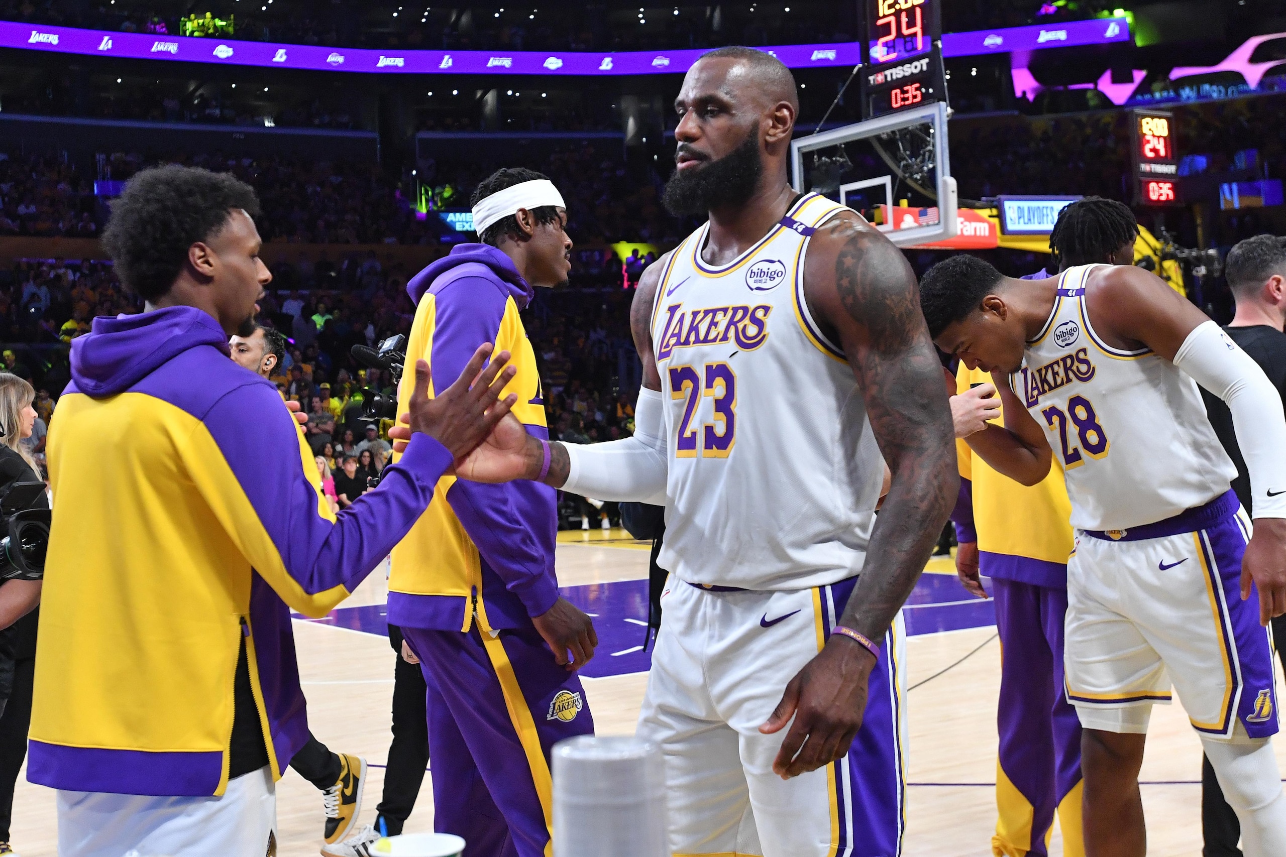 2025 NBA Playoffs - Minnesota Timberwolves v Los Angeles Lakers - Game One 2025 NBA Playoffs - Minnesota Timberwolves v Los Angeles Lakers - Game One