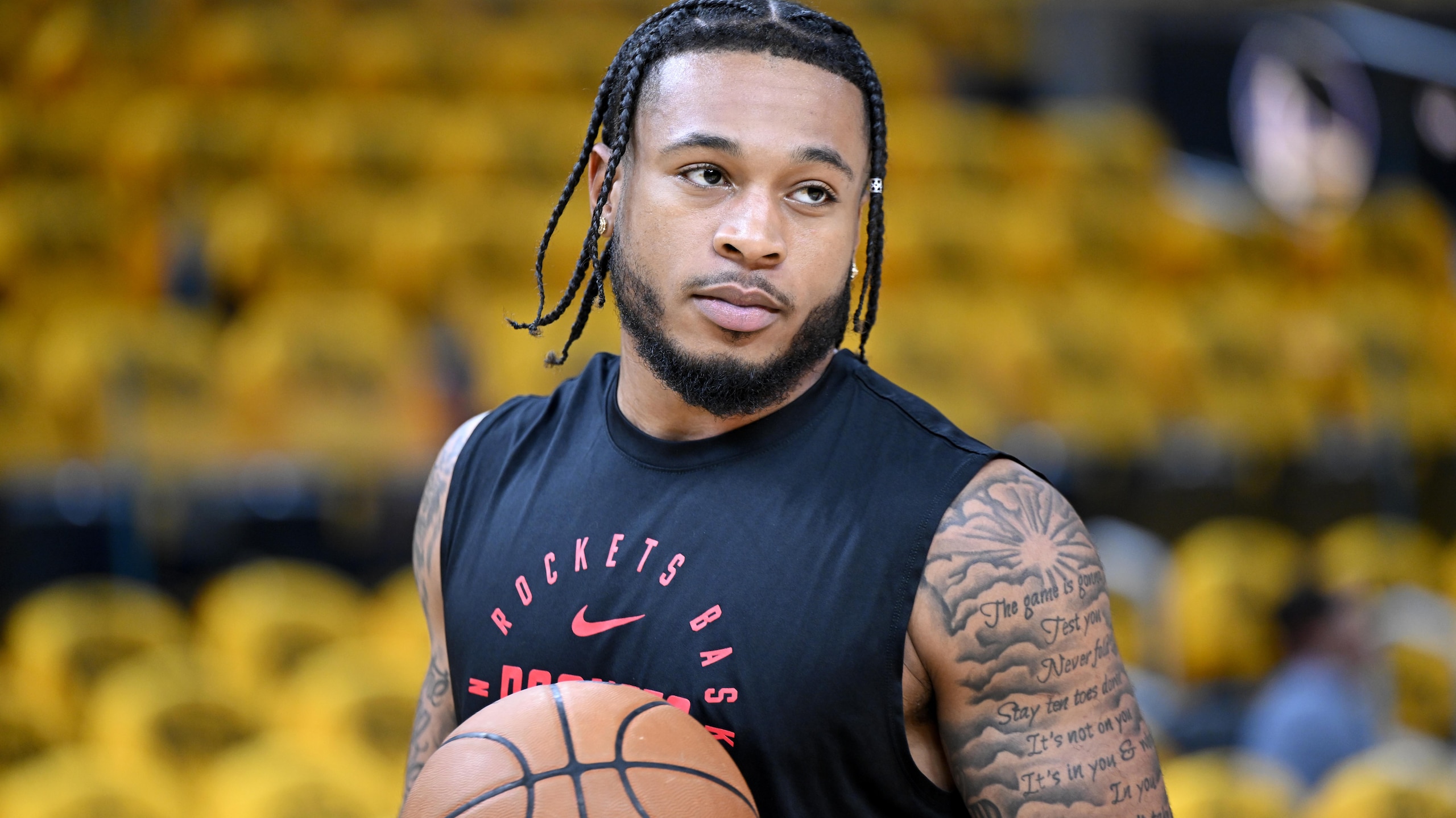 NBA Playoffs: Pre-game of Houston Rockets and Golden State Warriors in San Francisco NBA Playoffs: Pre-game of Houston Rockets and Golden State Warriors in San Francisco