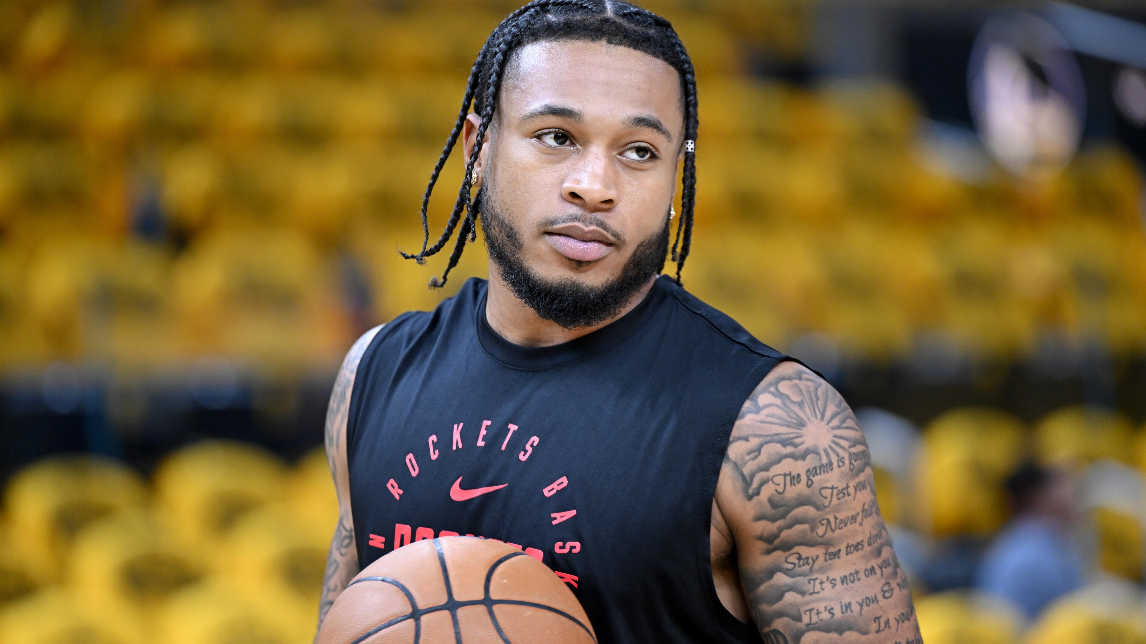 NBA Playoffs: Pre-game of Houston Rockets and Golden State Warriors in San Francisco NBA Playoffs: Pre-game of Houston Rockets and Golden State Warriors in San Francisco