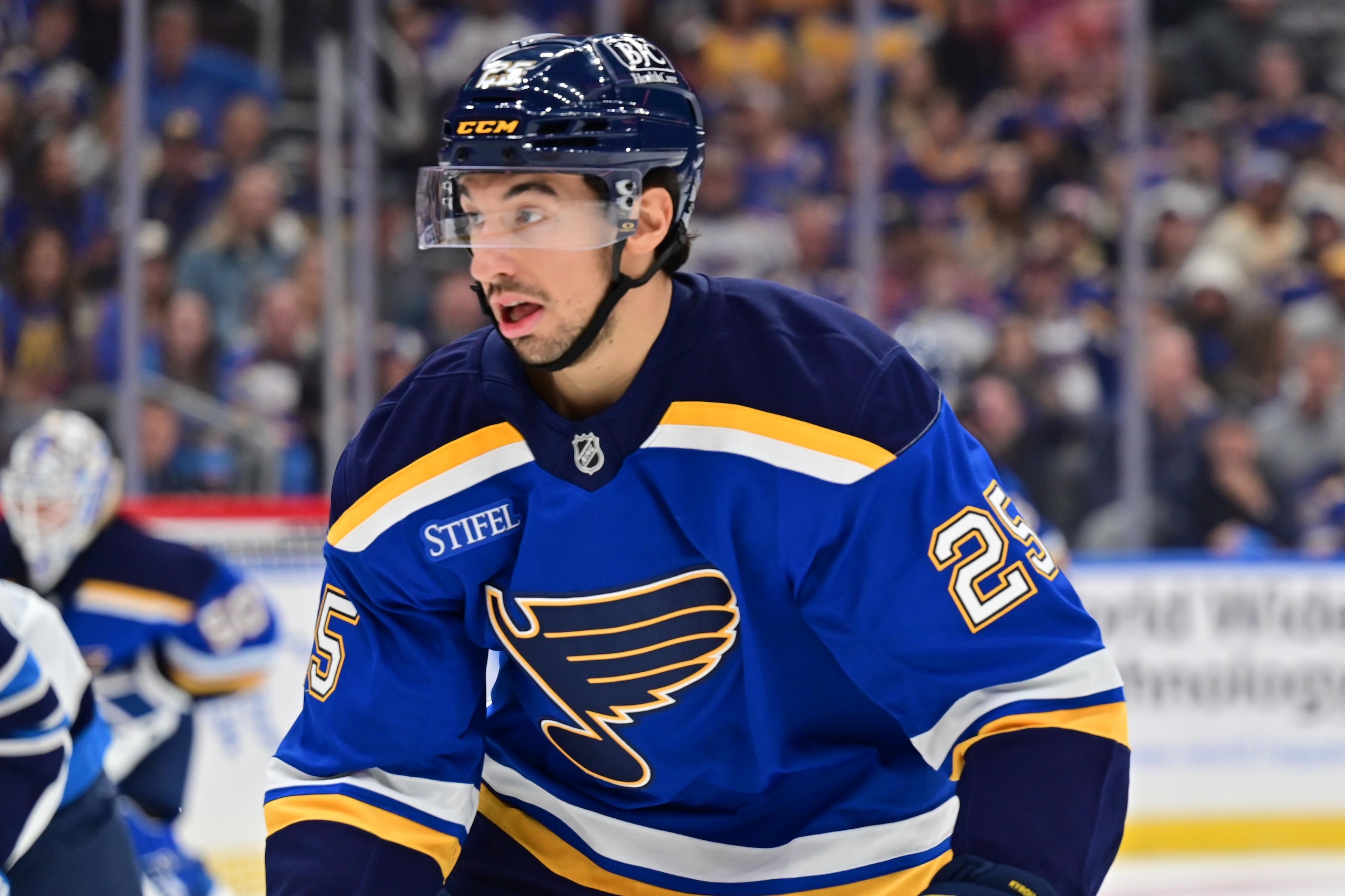 NHL: APR 27 Stanley Cup Playoff  First Round Jets at Blues
