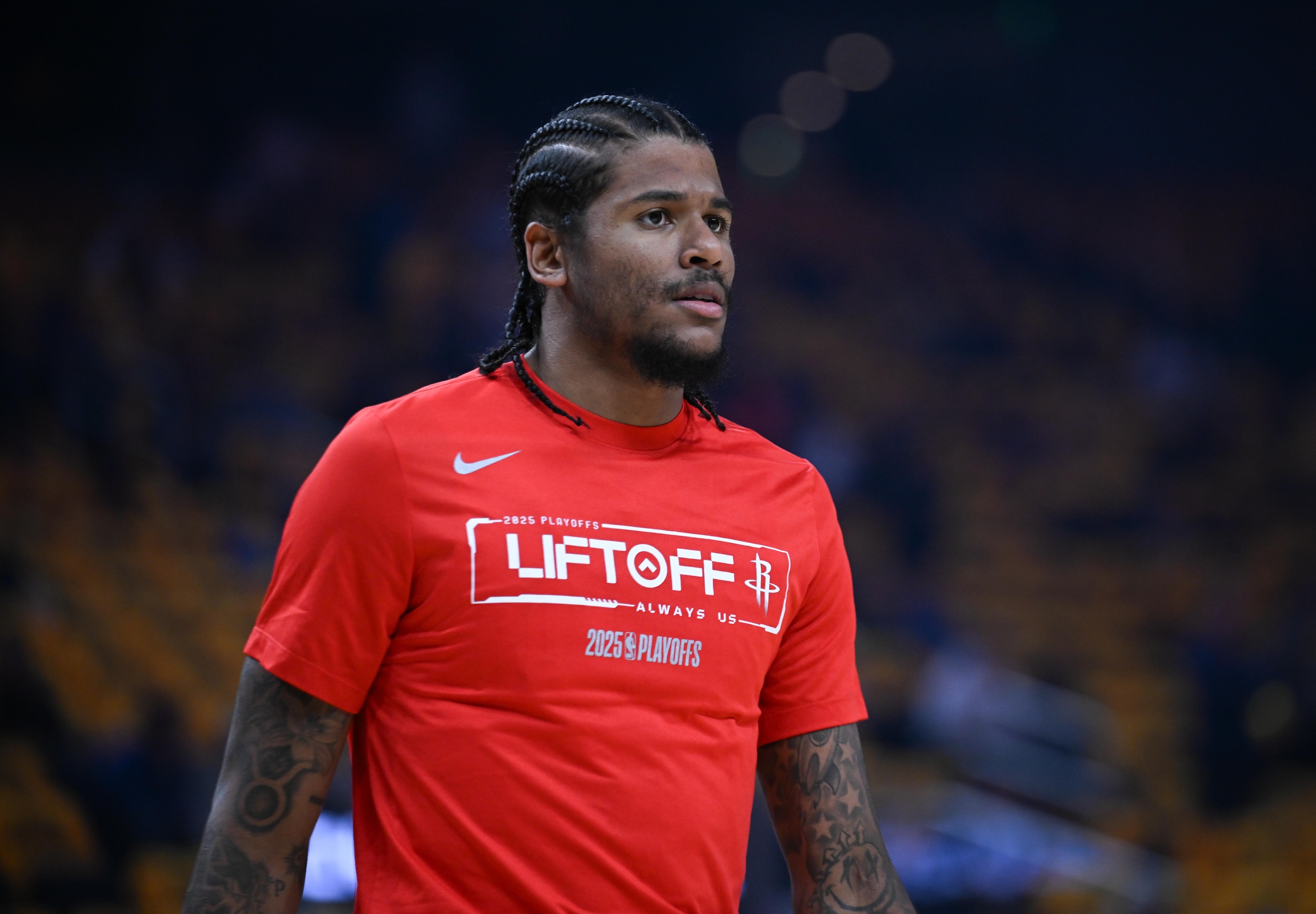 NBA Playoffs: Pre-game of Houston Rockets and Golden State Warriors in San Francisco