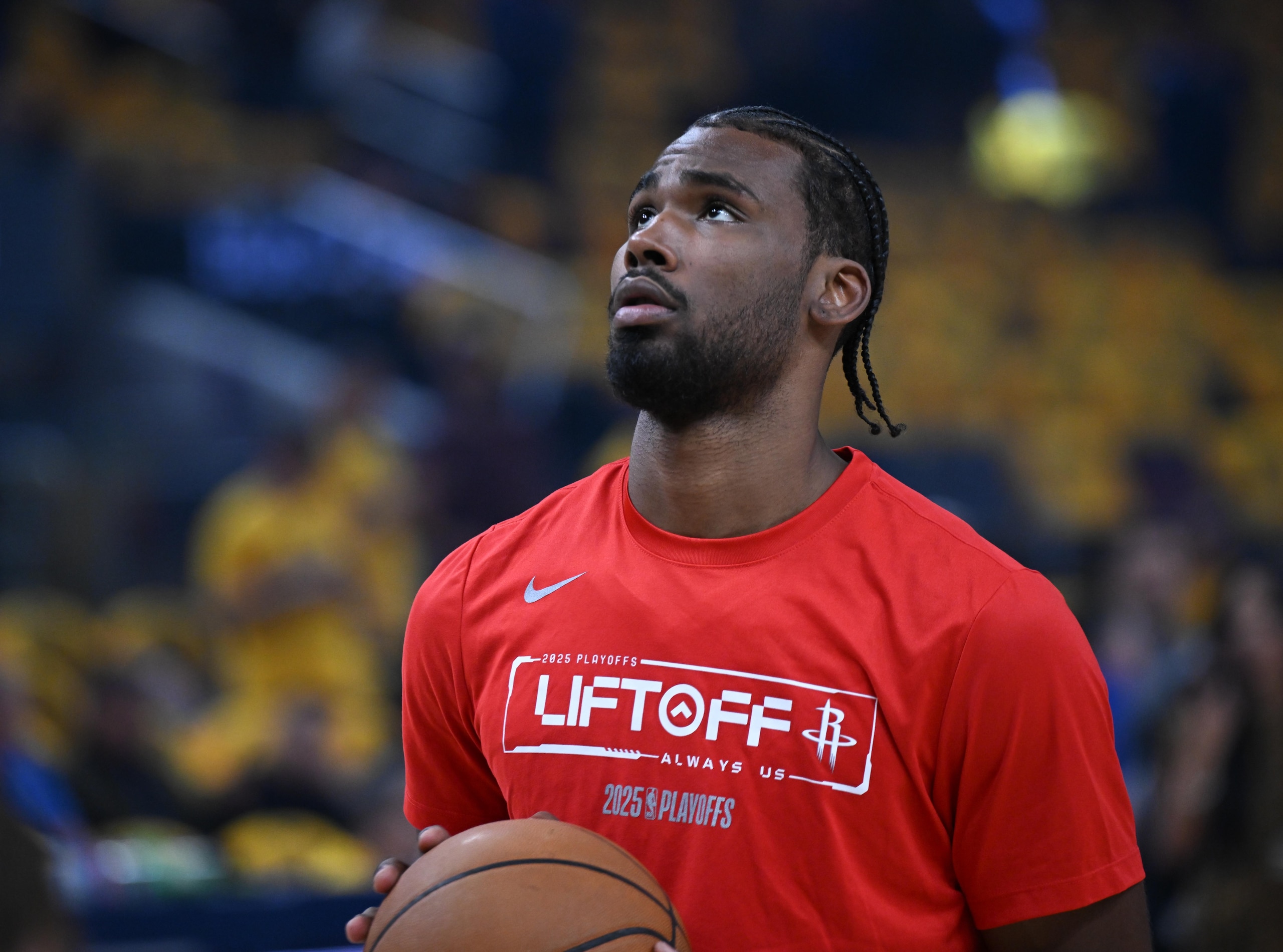 NBA Playoffs: Pre-game of Houston Rockets and Golden State Warriors in San Francisco