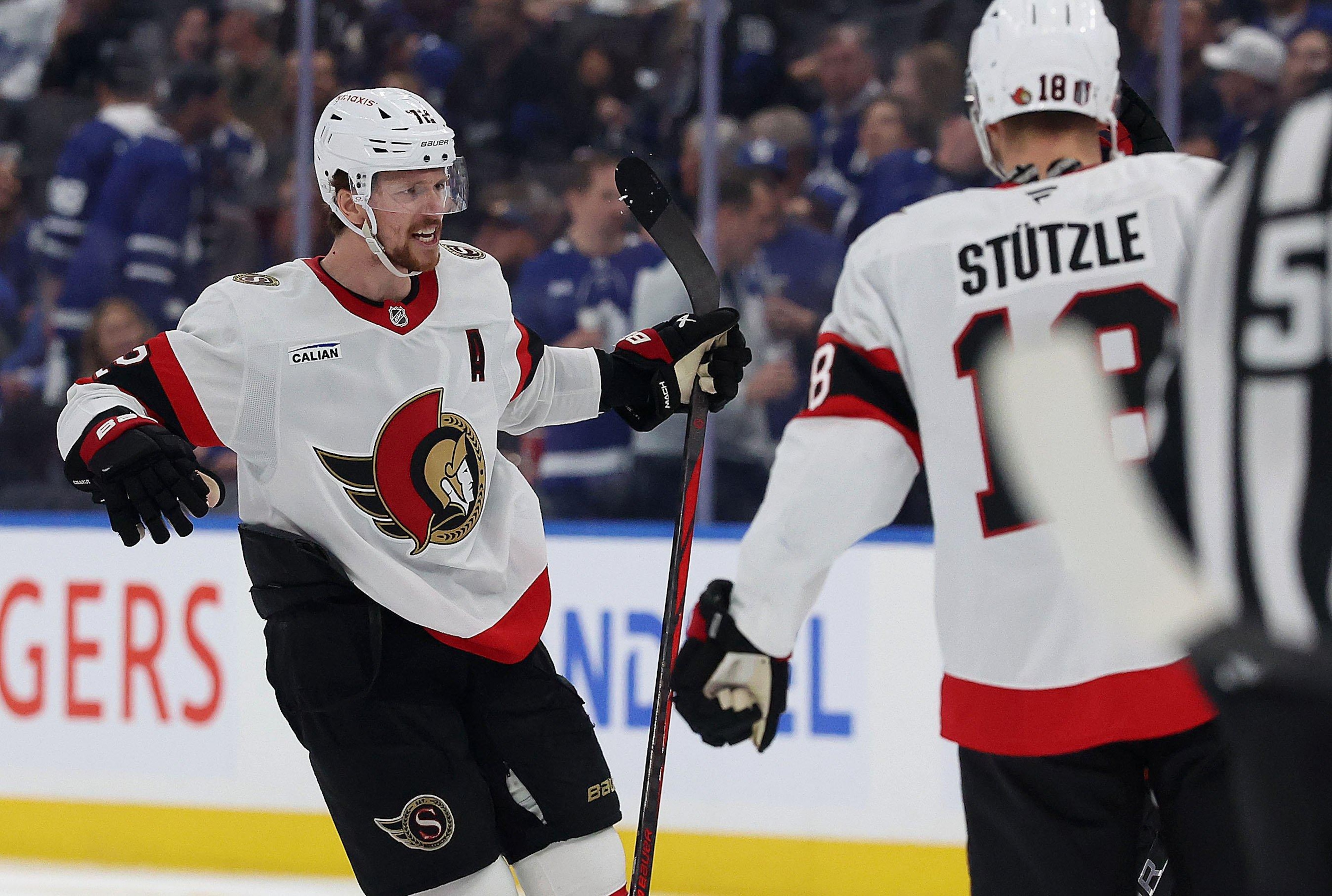 Toronto Maple Leafs play the Ottawa Senators in game five in the first round of the NHL Stanley Cup Playoffs