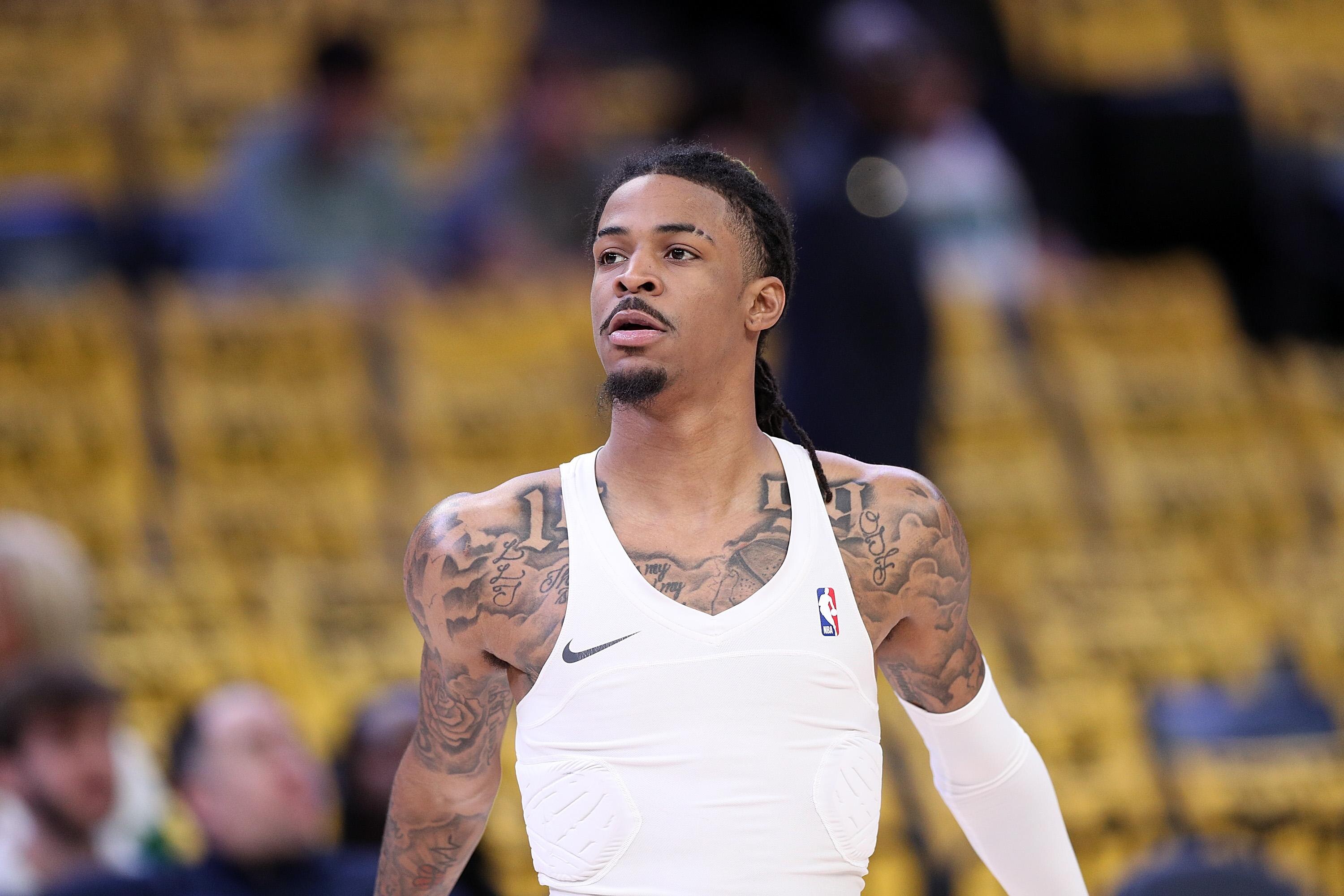 Ja Morant's $100K+ Logo Chain Featuring 63 Carats of Diamonds Revealed in New Photo