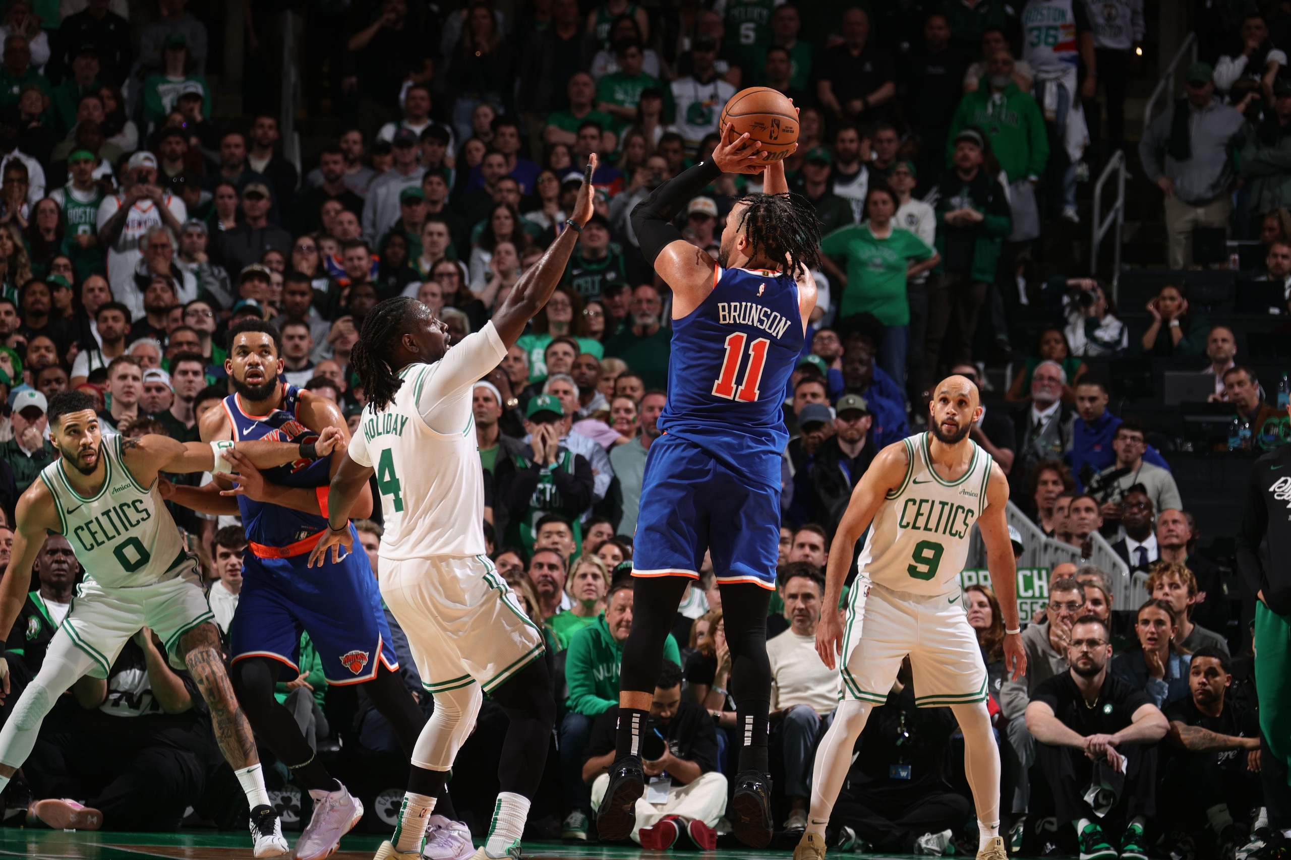 2025 NBA Playoffs - New York Knicks v Boston Celtics - Game One